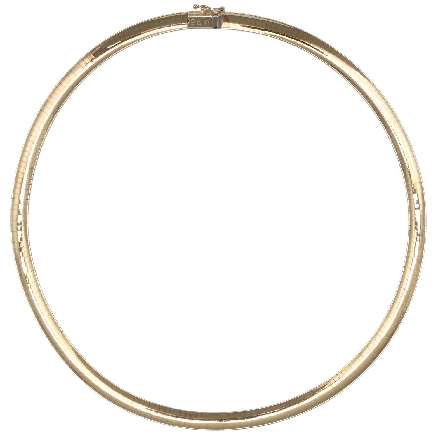 14KY Omega Domed Necklace-2