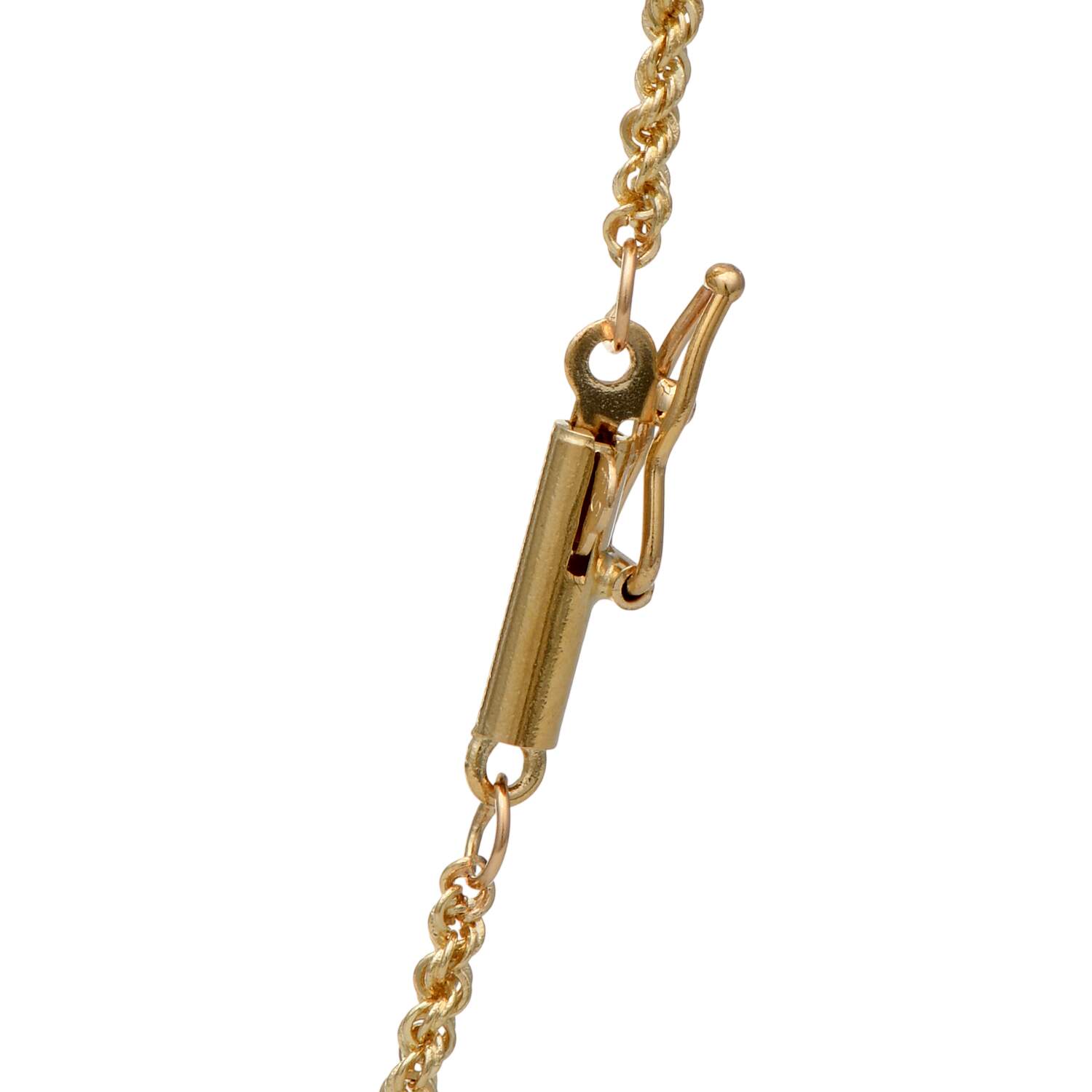 14KY Diamond Cut Rope Chain Necklace-2