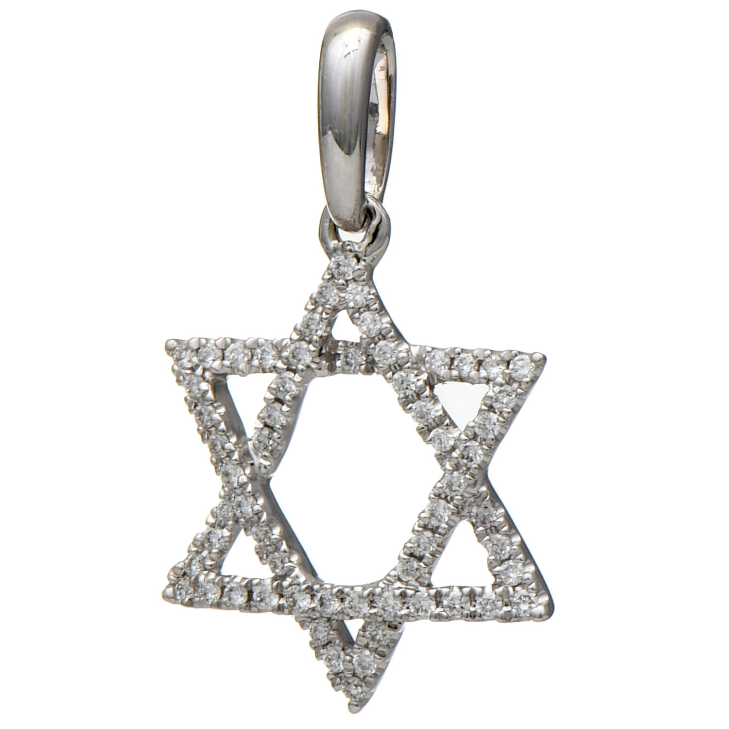14KW Diamond(0.15) Star of David Pendant-1