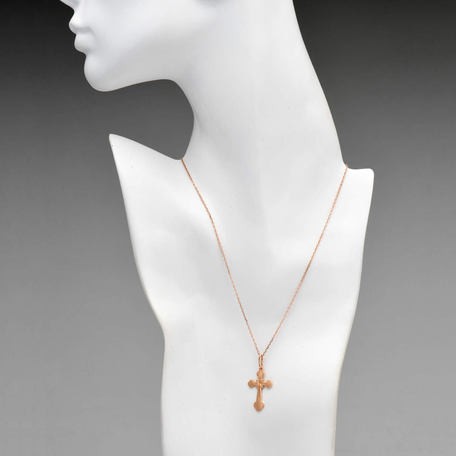 14KR Vintage Orthodox Cross Pendant-4