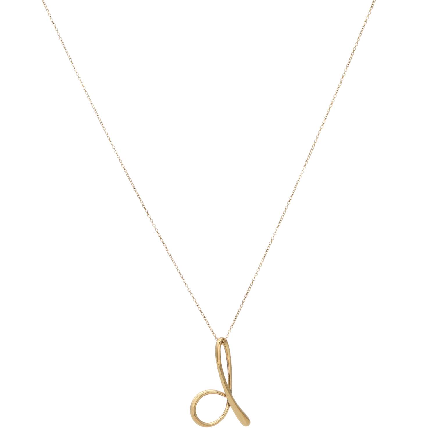 18KY Tiffany & Co. Elsa Peretti Initial "D"  Pendant-2