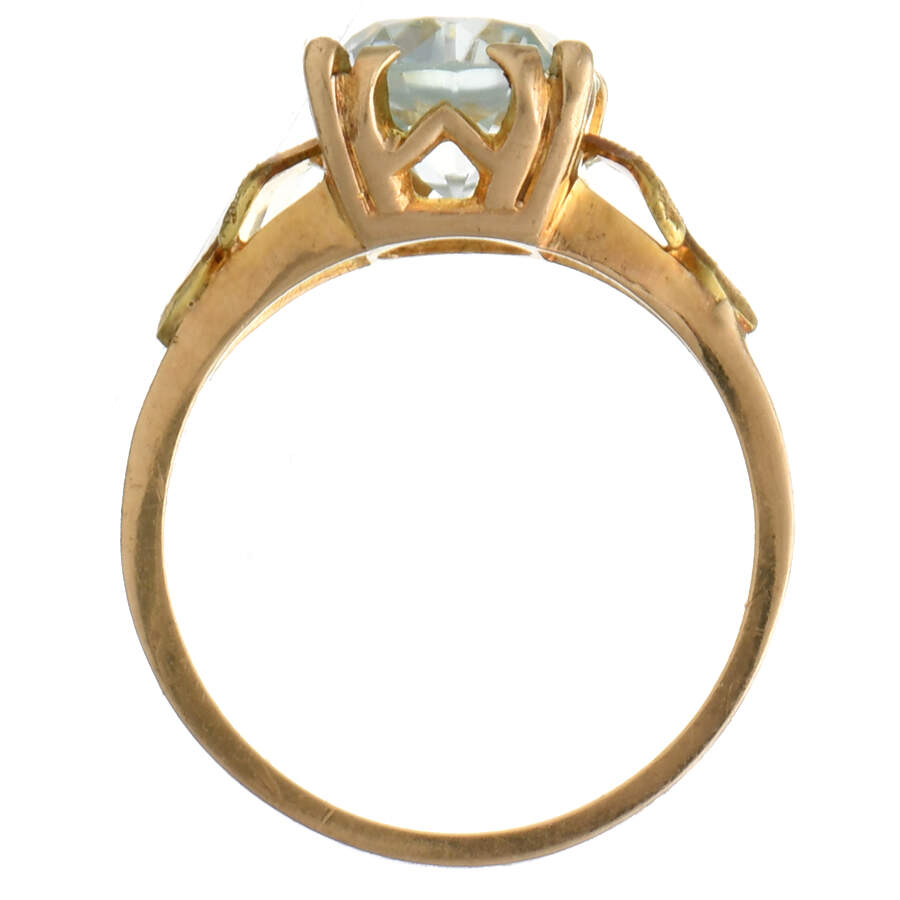 14KY Retro Modern Zircon(2.9) Ring-4