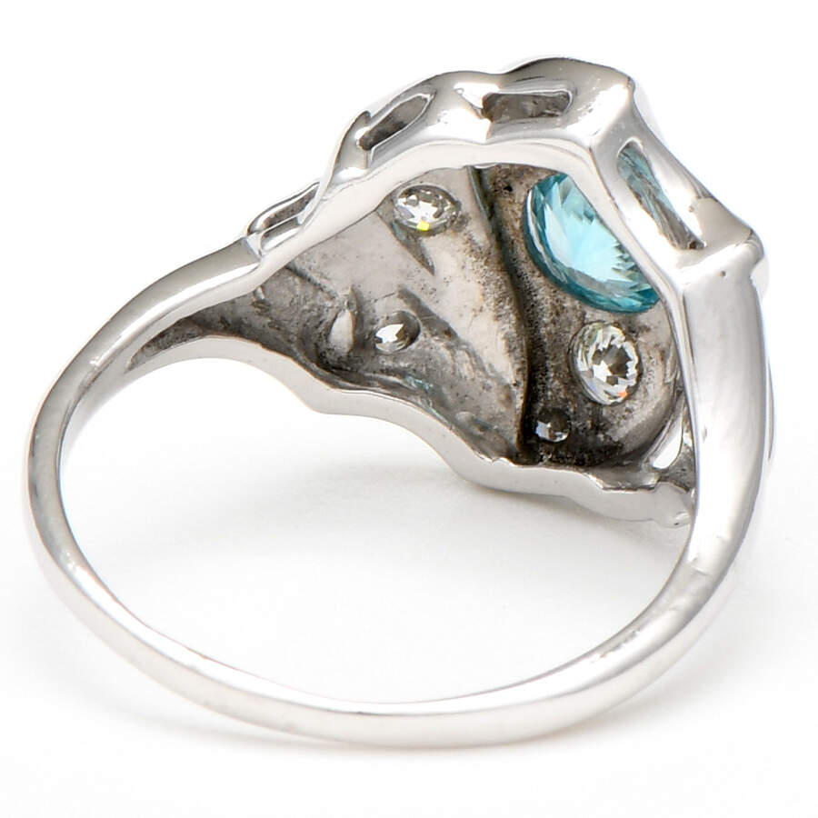 14KW Vintage Zircon(0.65) & Diamond(0.42) Ring-2