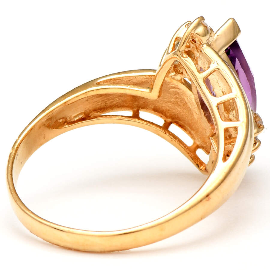 14KY Amethyst(0.96) & Diamond(0.14) Ring-6