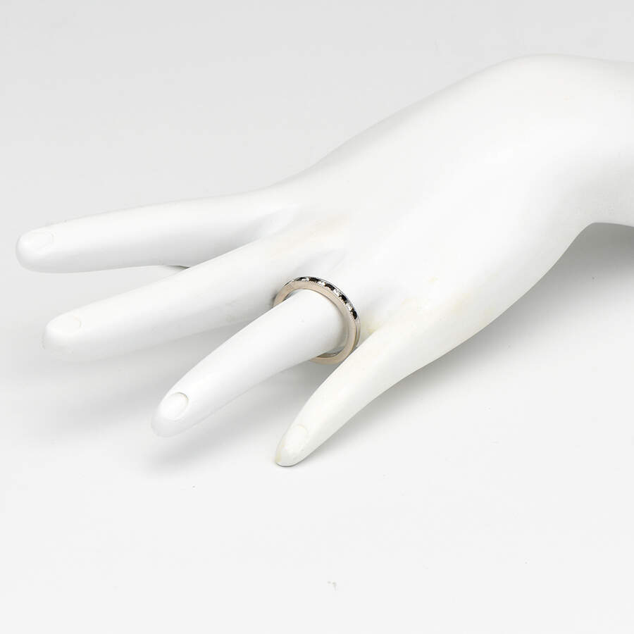 14KW Black & White Diamond(0.39) Band Ring-5
