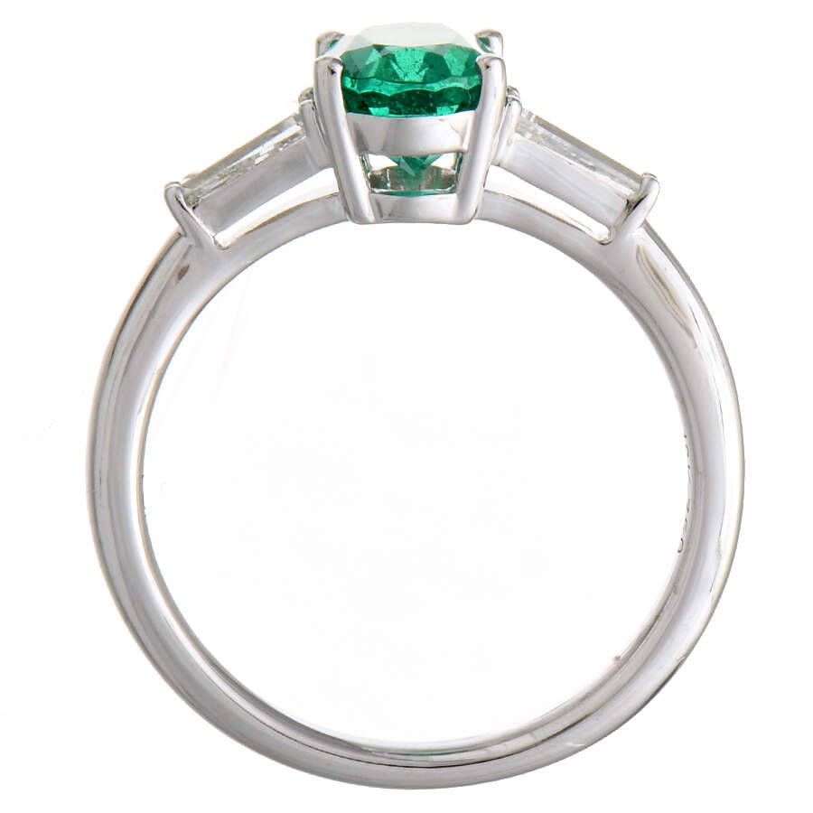 18KW Vivid Emerald(1.33) & Diamond(0.34) Ring-4