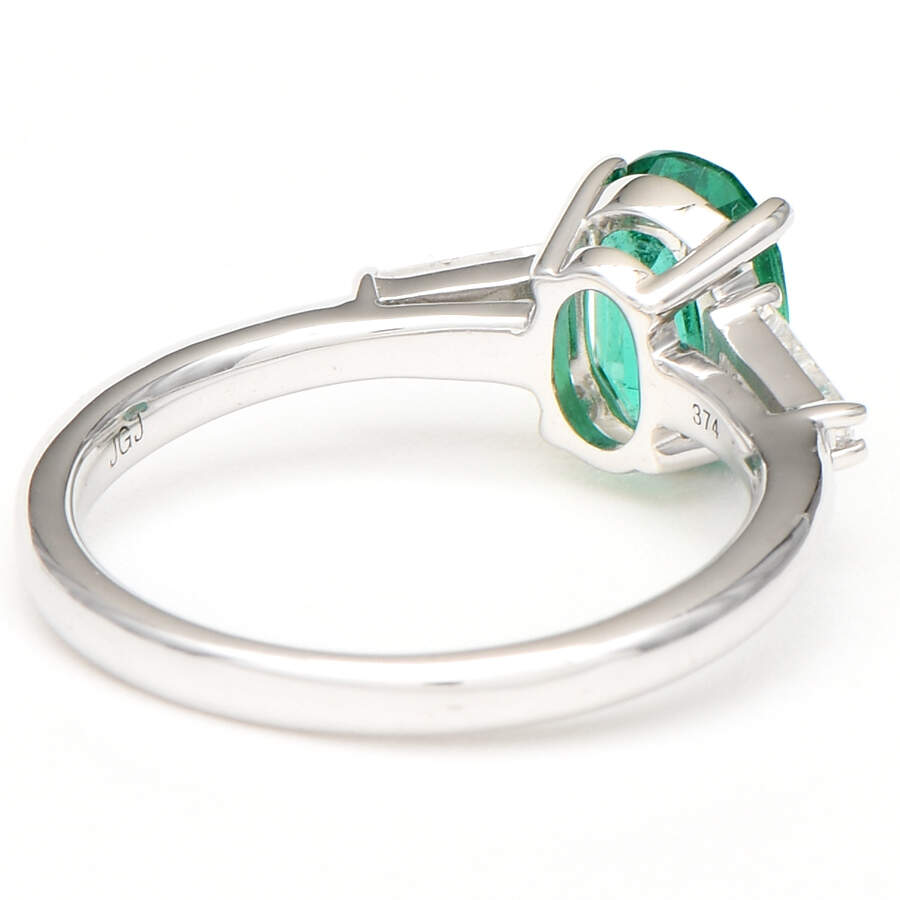 18KW Vivid Emerald(1.33) & Diamond(0.34) Ring-2