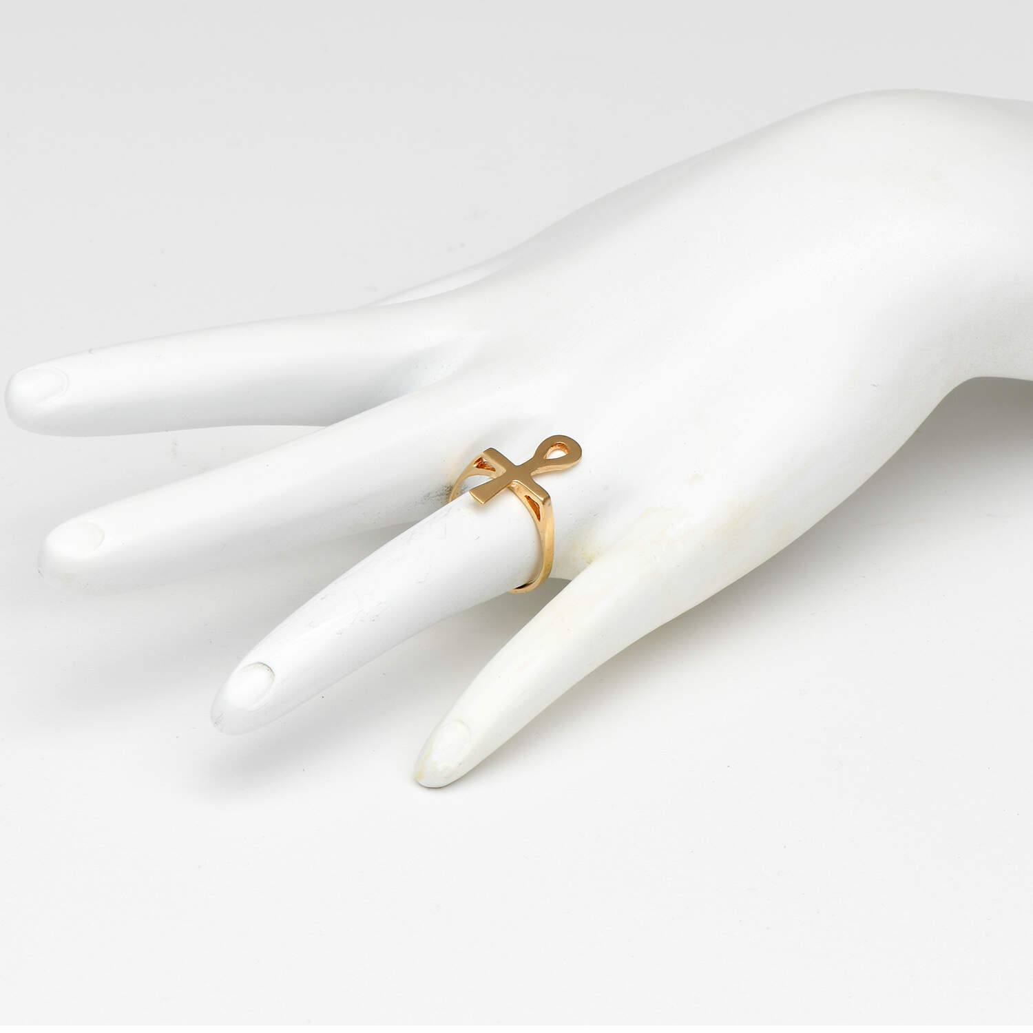 14KY Egyptian Ankh Ring-5