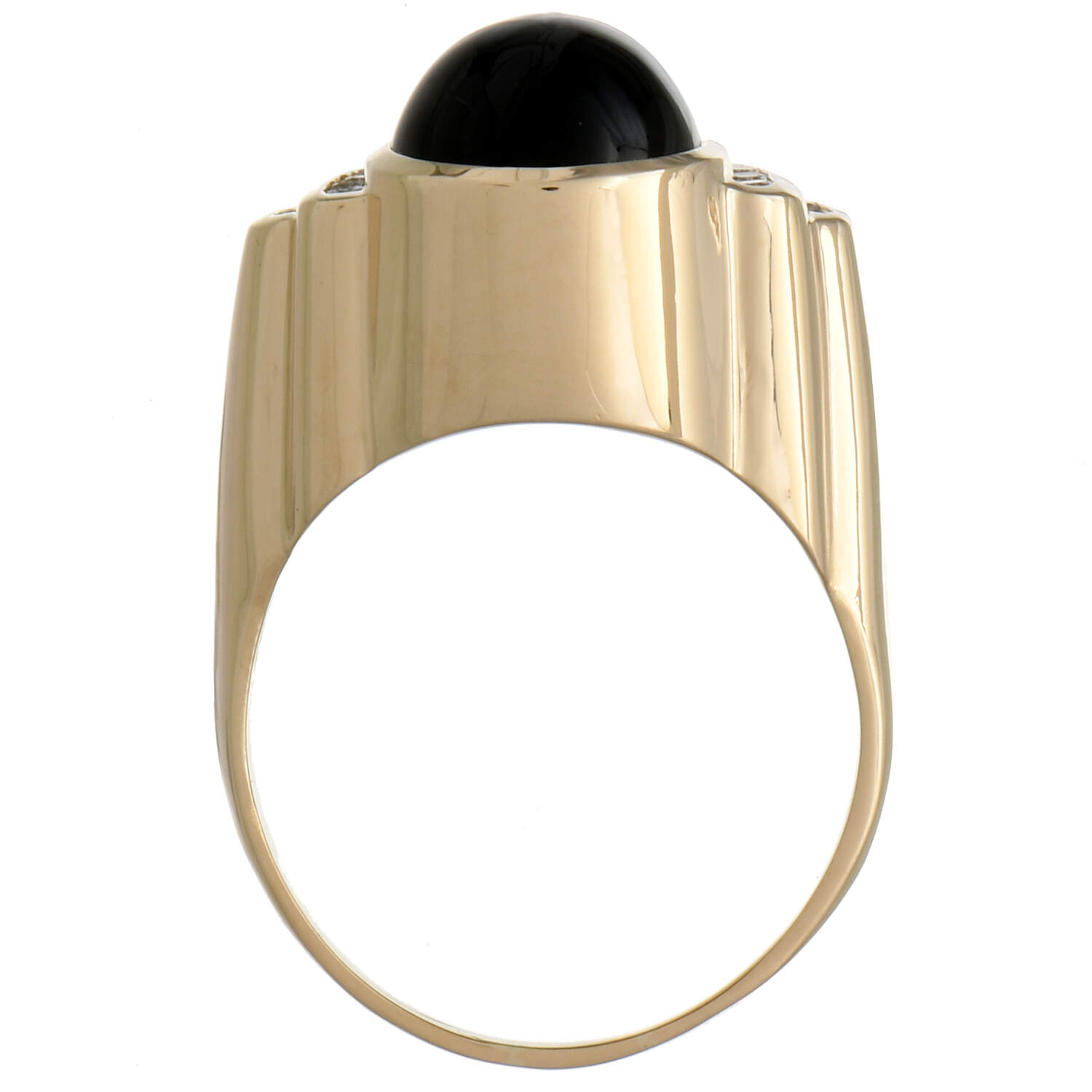 14KY Bold Onyx(3.60) & Diamond(0.68) Ring-4