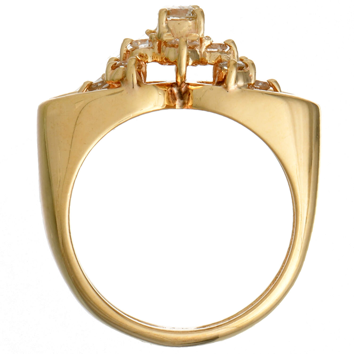 14KY Diamond(0.42) Cluster Ring-4