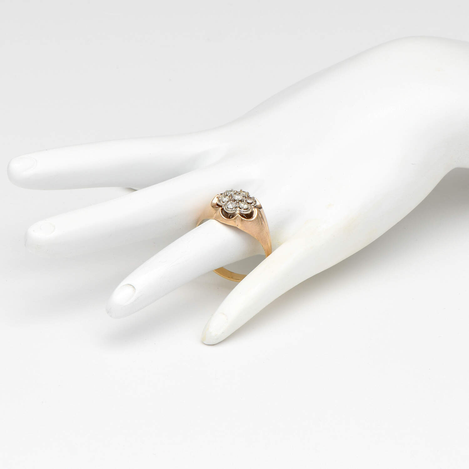 14KY Diamond(0.50) Cluster Ring-5