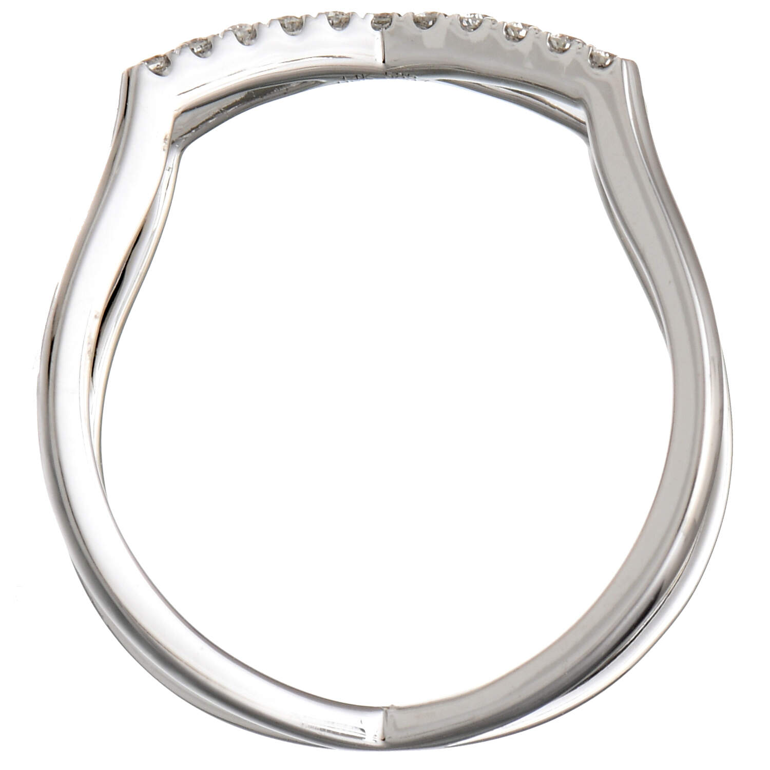 14KW Diamond(0.17) ''X" Band Ring-4