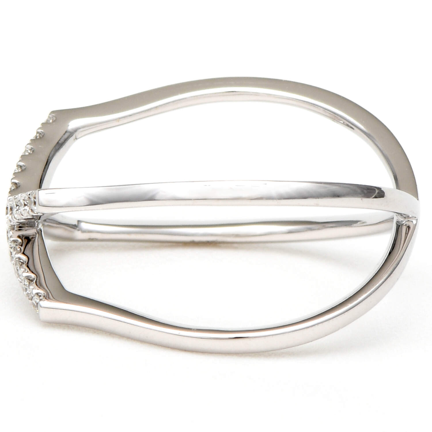 14KW Diamond(0.17) ''X" Band Ring-3