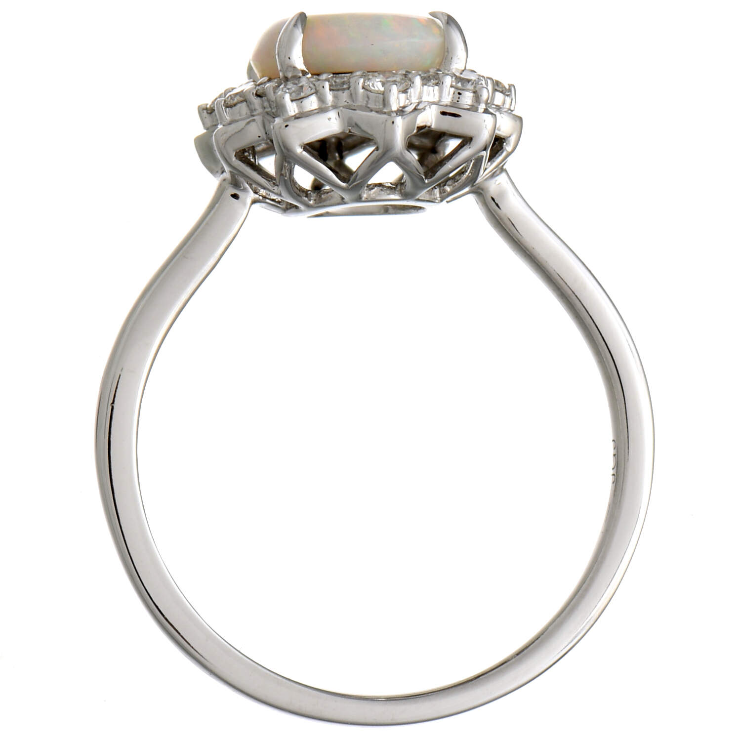 14KW Opal(1.10) & Diamond(0.29) Ring-4