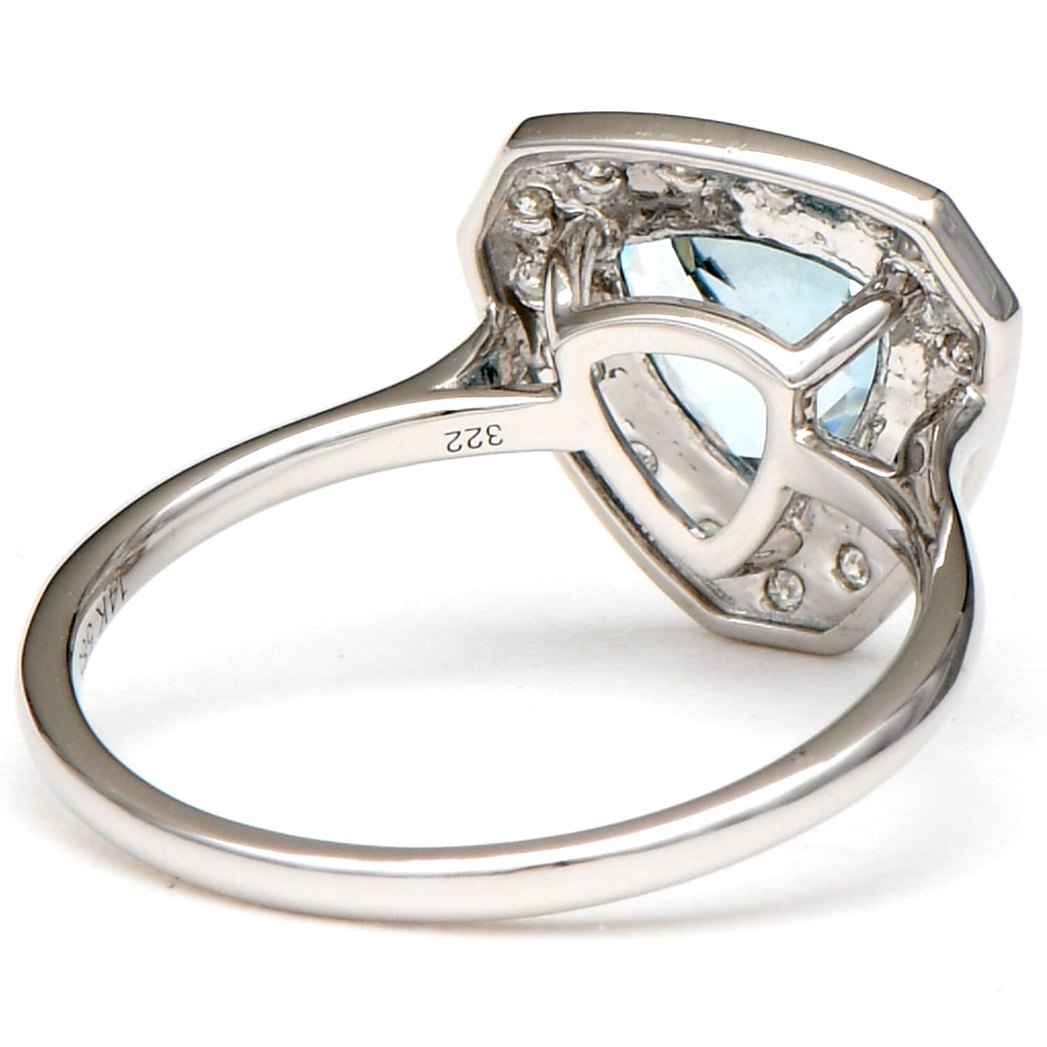 14KW Aquamarine(1.05) & Diamond(0.10) Ring-2