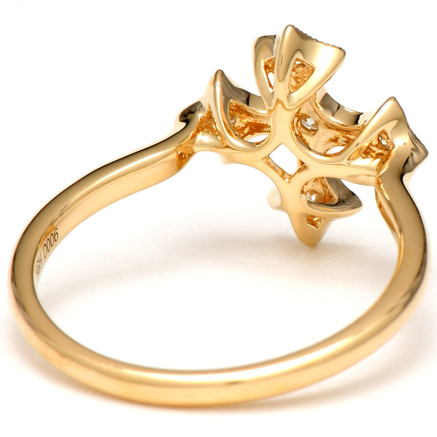 14KY Diamond(0.06) Patonce Cross Ring-2