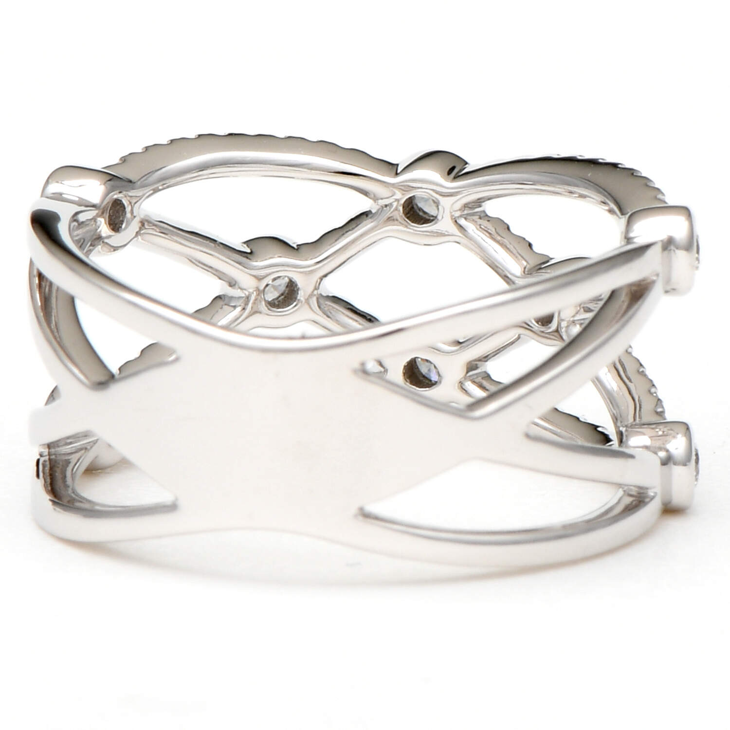 14KW Pave Diamond(0.34) Lattice Band Ring-2