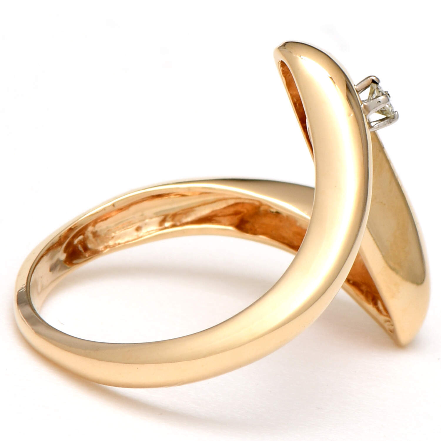 14KY Diamond(0.06) Zig Zag Ring-5