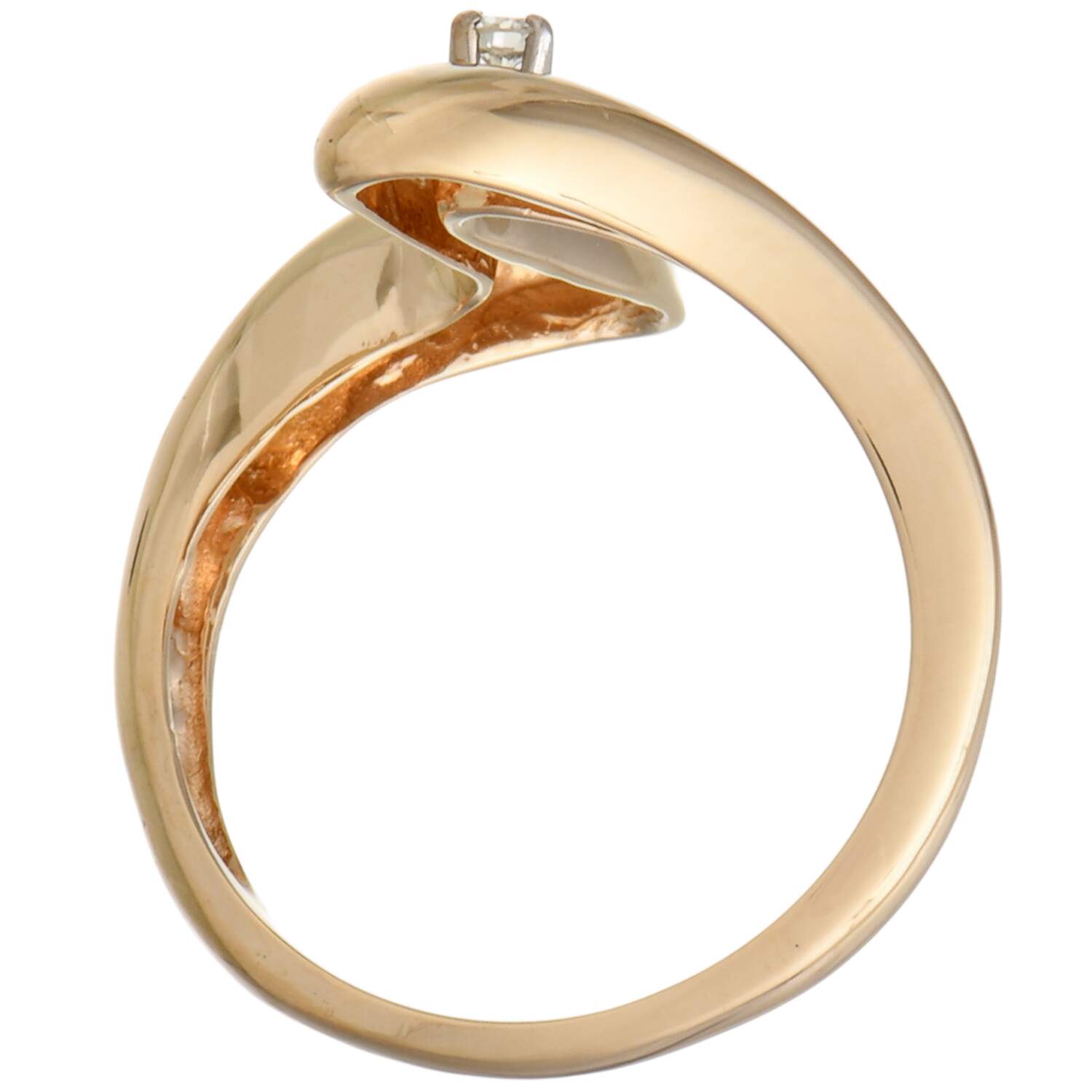 14KY Diamond(0.06) Zig Zag Ring-4
