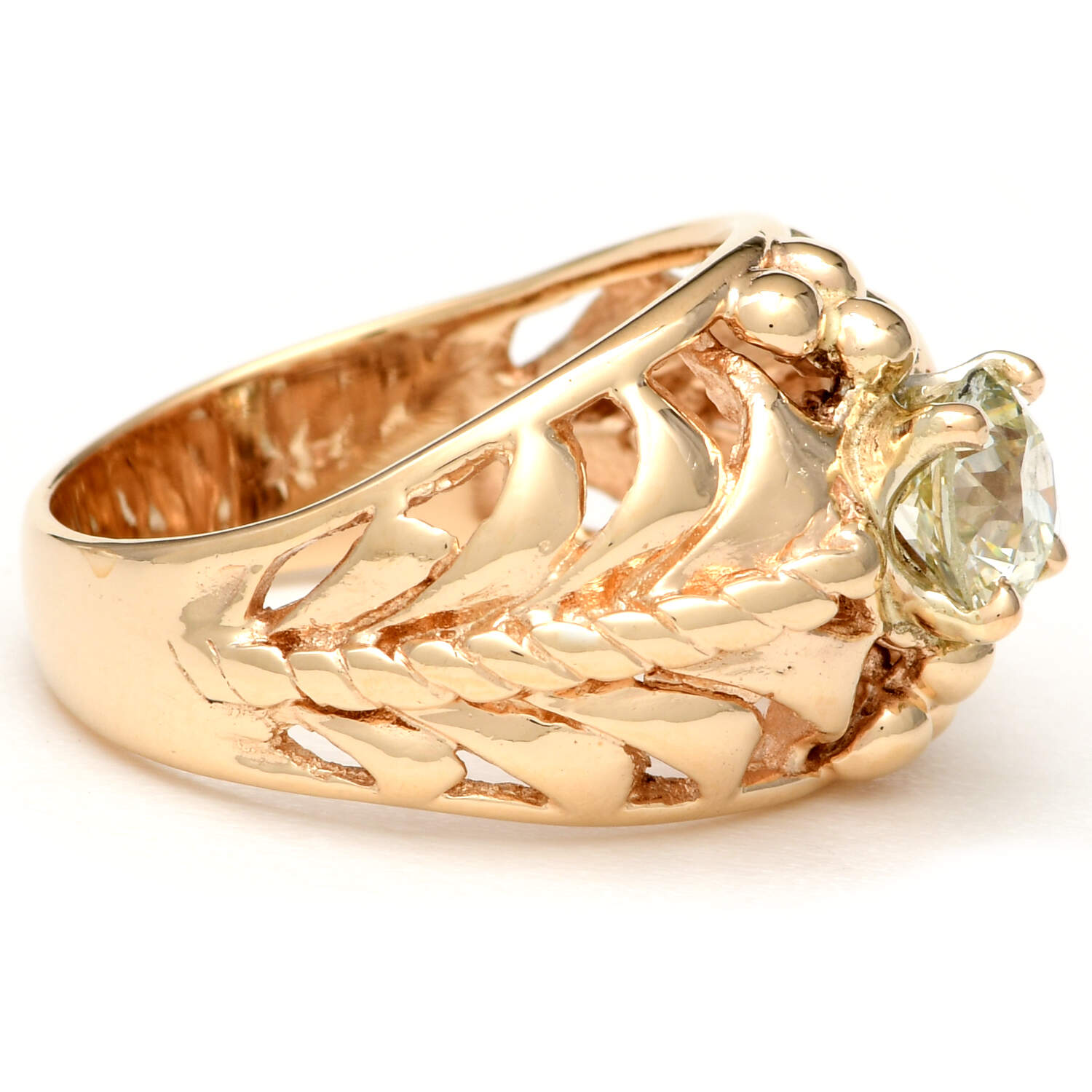 14KY Vintage Diamond(0.82) Ring-4
