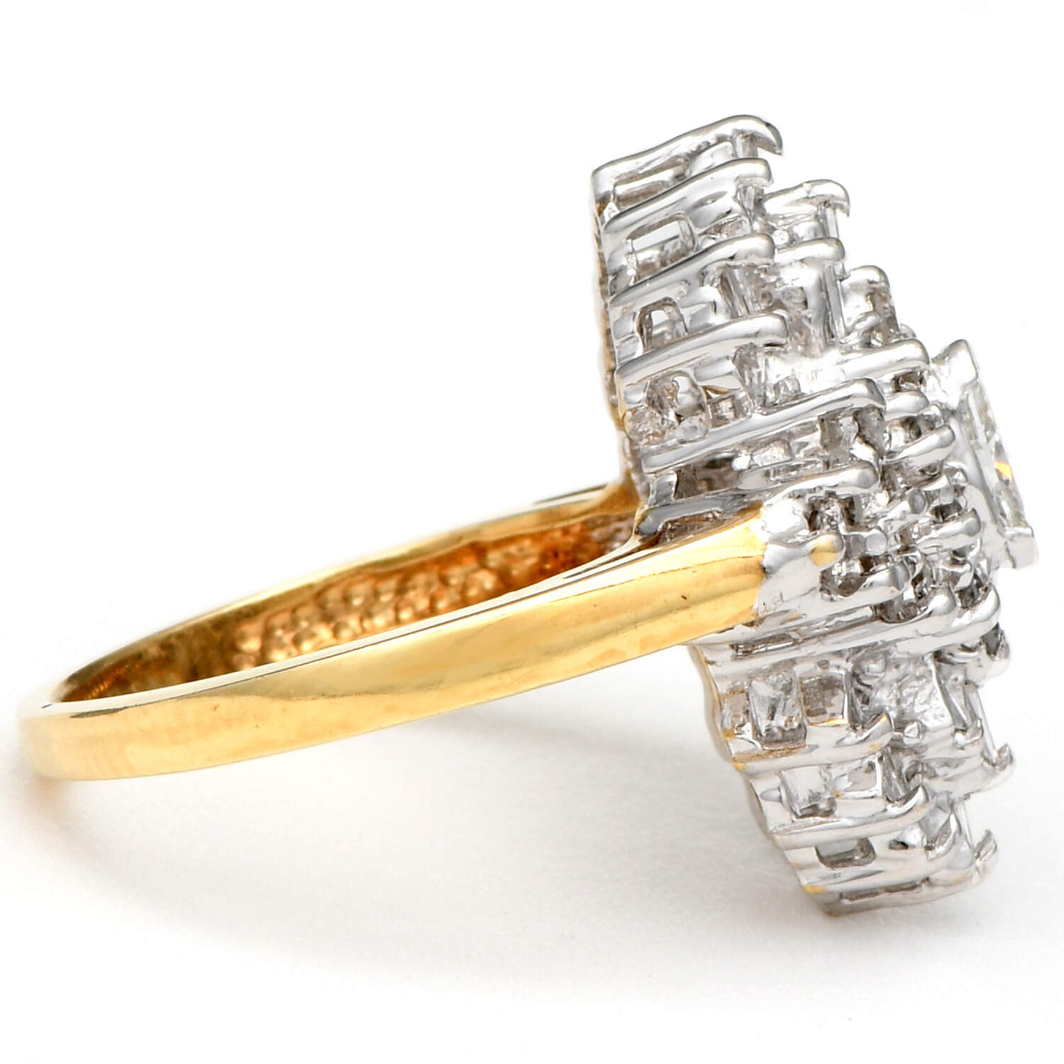 14KYW Diamond(1.15) Cluster Ring-4