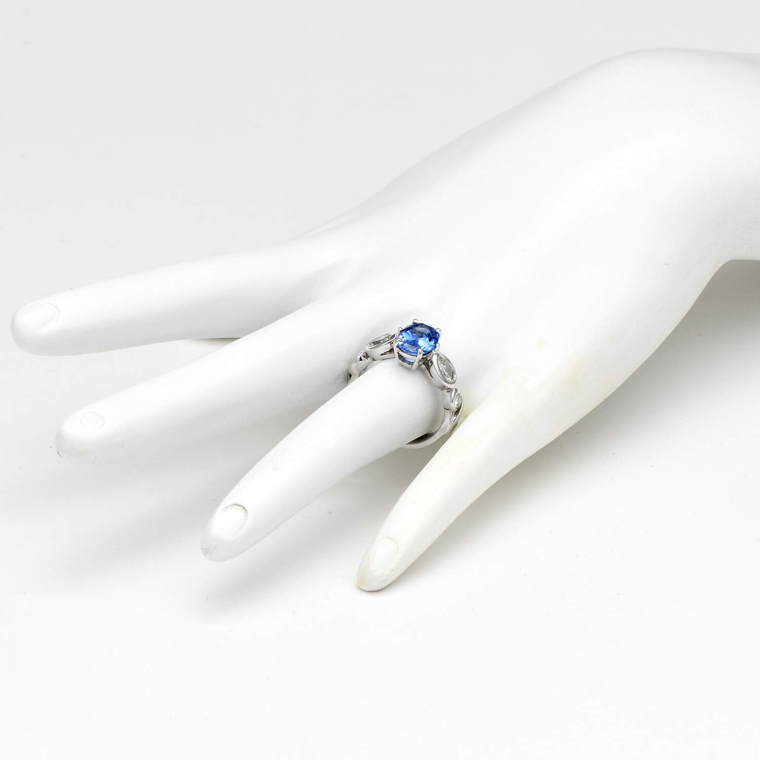 18KW GIA Natural Sapphire(2.03) & Diamond(1.10) Ring-6