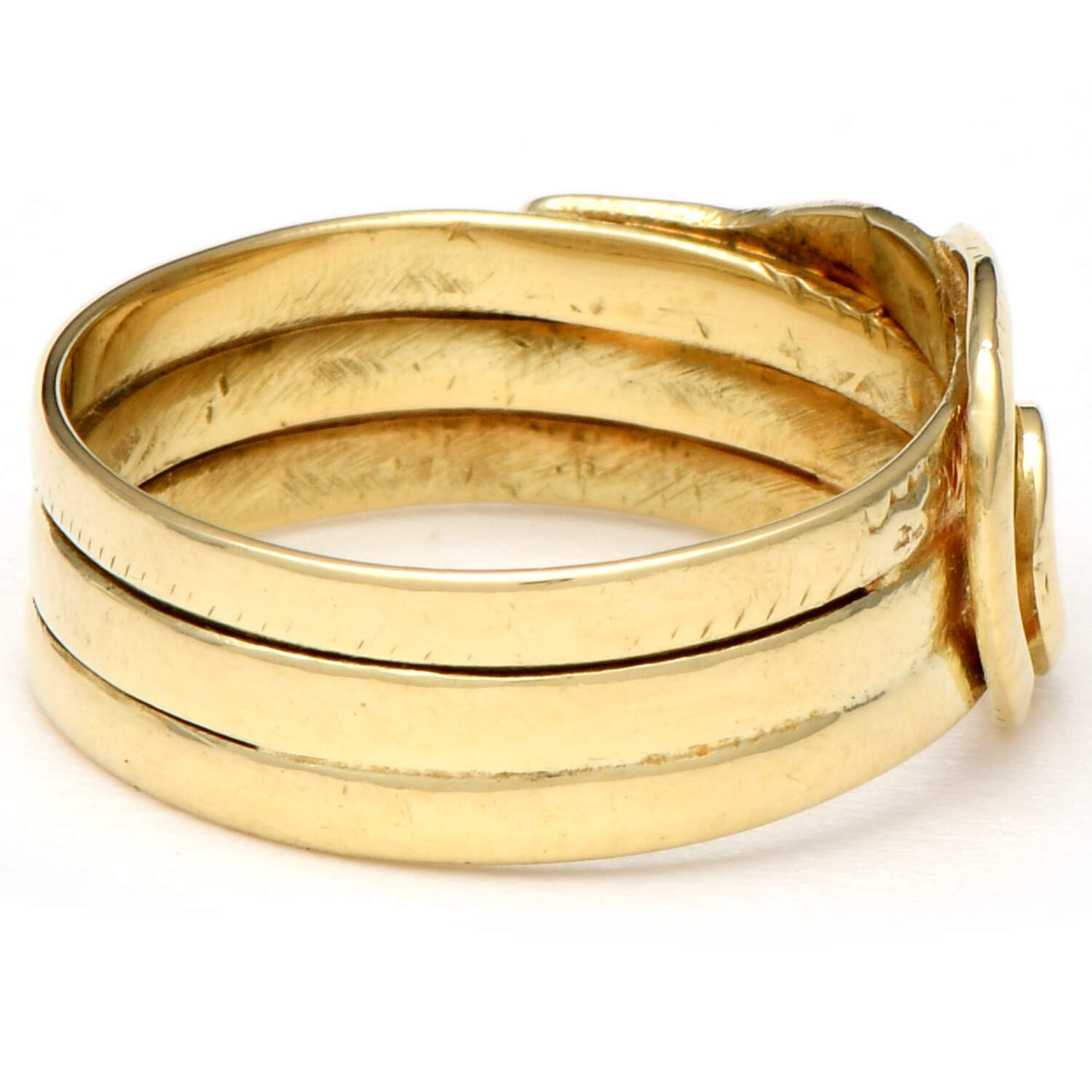 14KY Textured Snake Band Ring-4