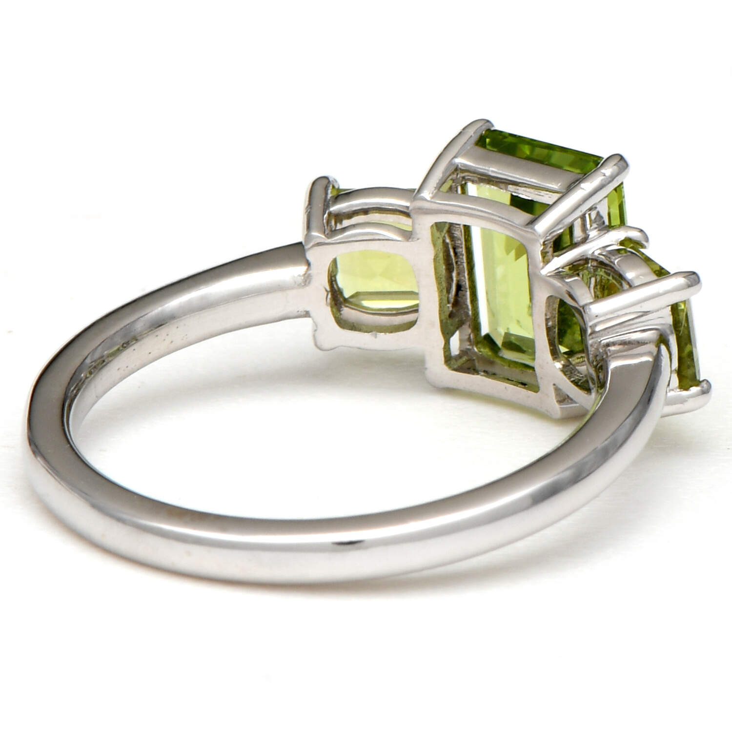 14KW Three Stone Peridot(2.80) Ring-2