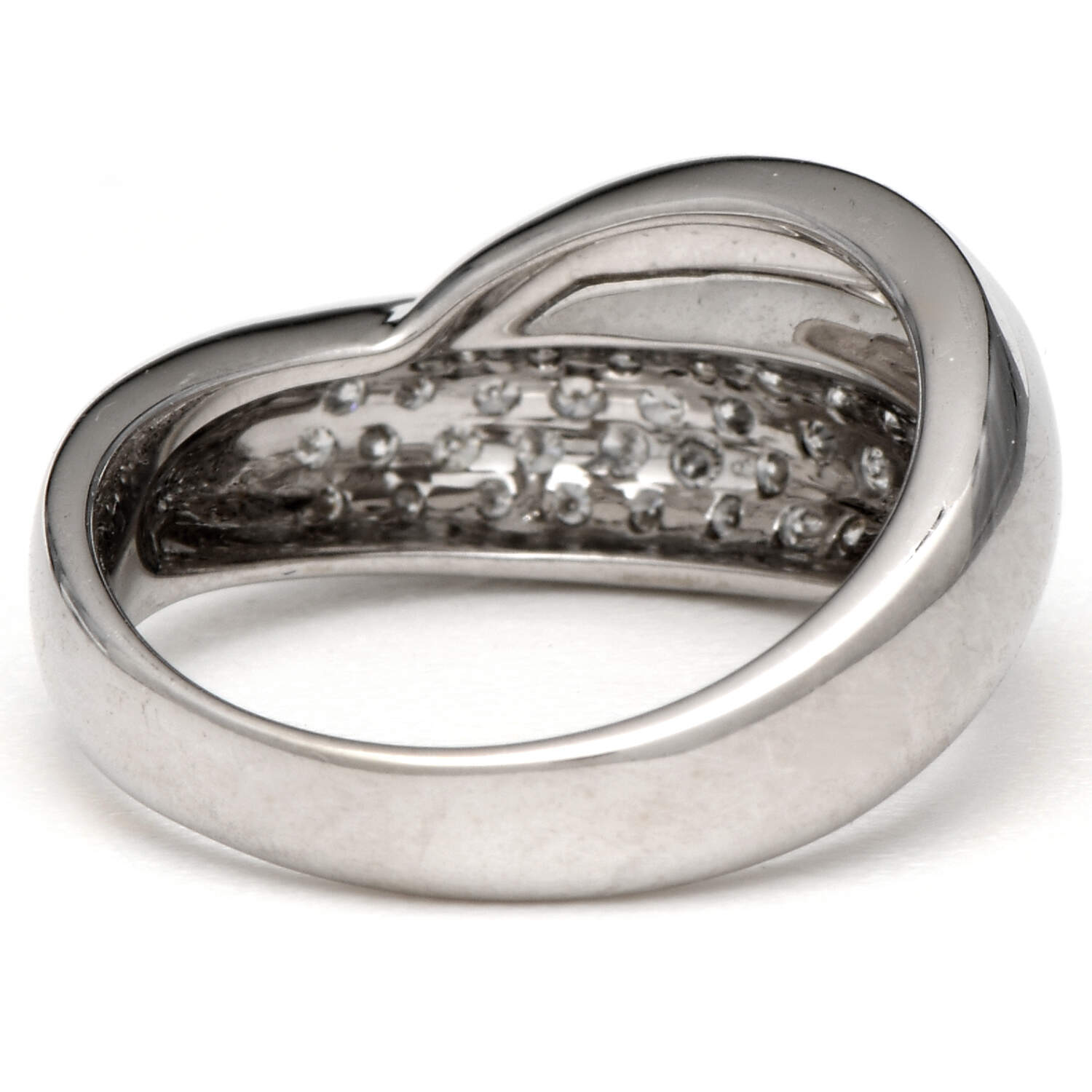14KW Diamond(0.40) Pave Crossover Band Ring-2