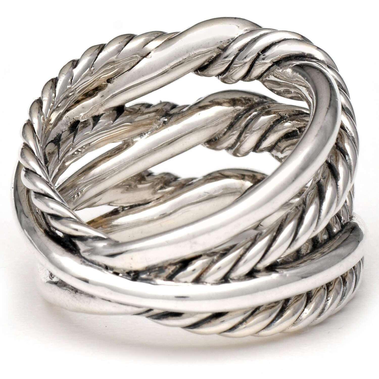 Sterling Silver David Yurman Continuance & Diamond (.20)  Ring-2