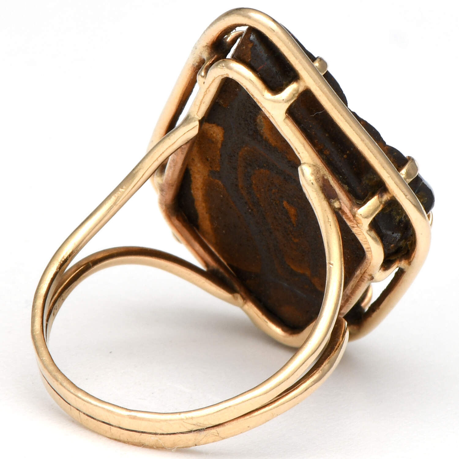 14KY Boulder Opal Matrix  (22.0) Statement Ring-2