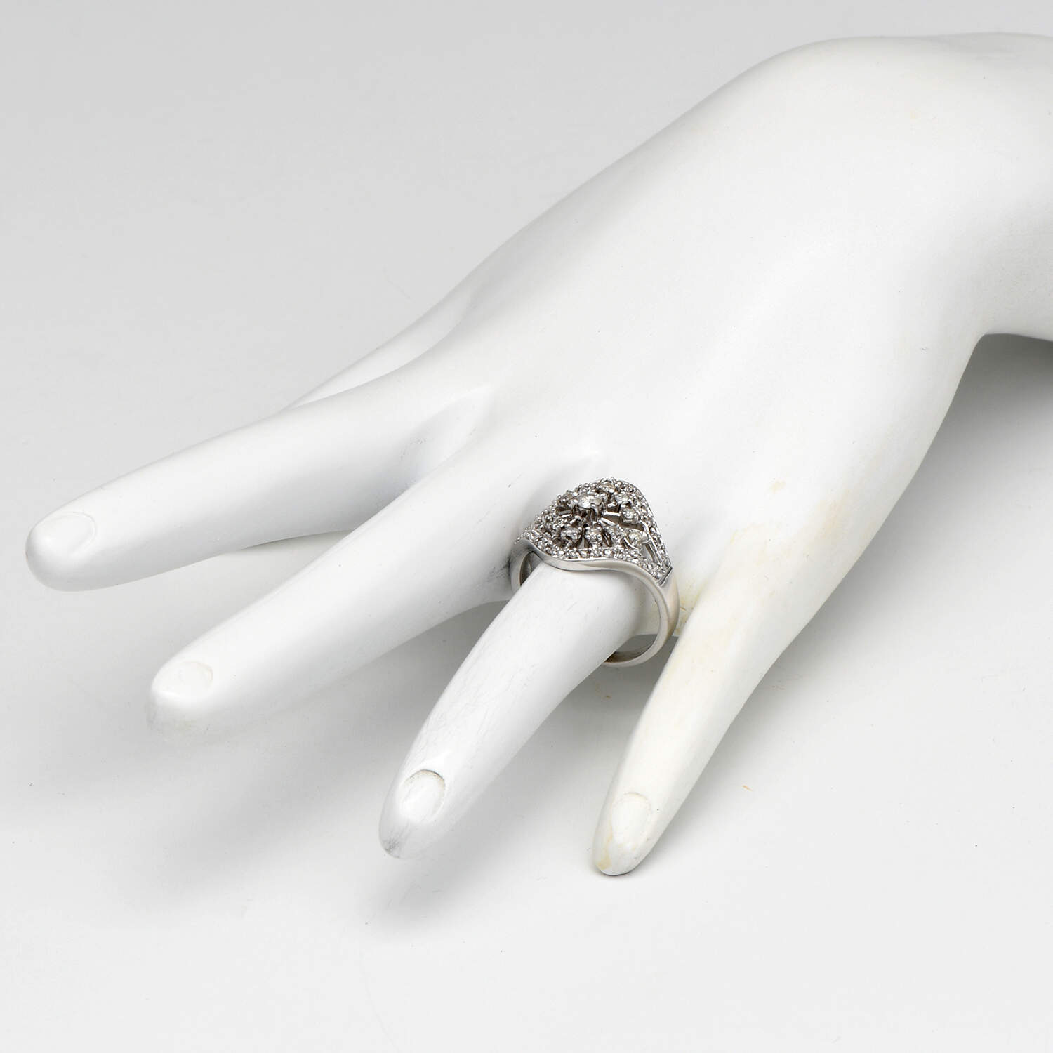 10KW Diamond (.62) Starburst & Hearts Filigree Ring-6