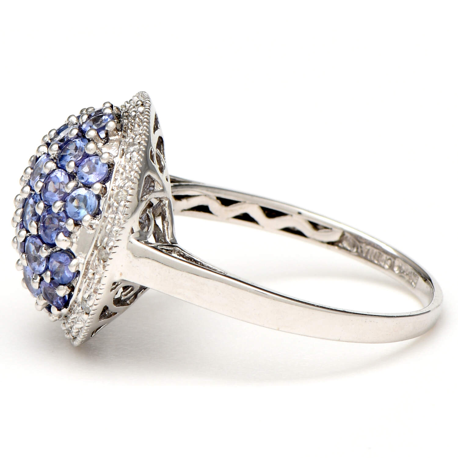14KW Tanzanite(1.9) & Diamond(0.06) Cocktail Ring-3