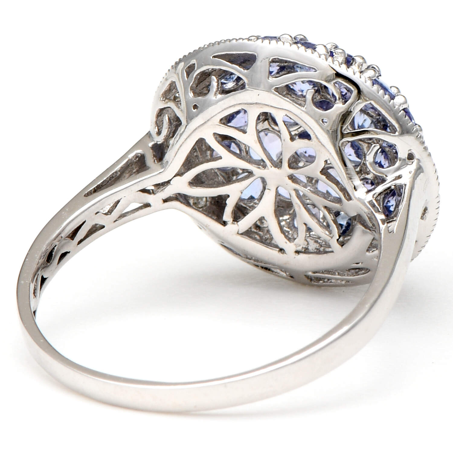 14KW Tanzanite(1.9) & Diamond(0.06) Cocktail Ring-2
