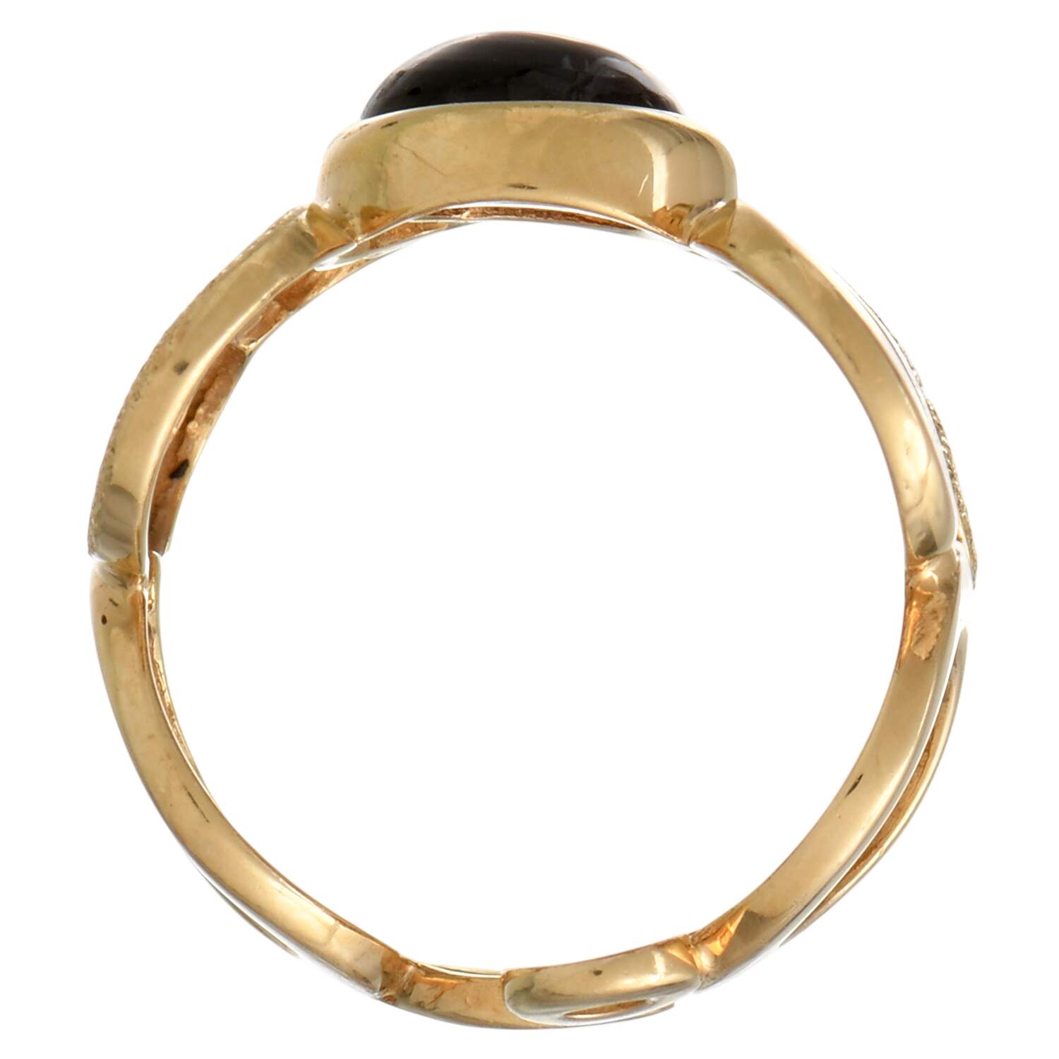 14KY Rhodolite Garnet(2.0) Cabochon Ring-5