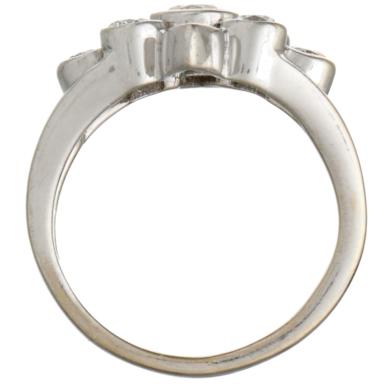 14KW Diamond(0.96) Cluster Bezel Ring-5