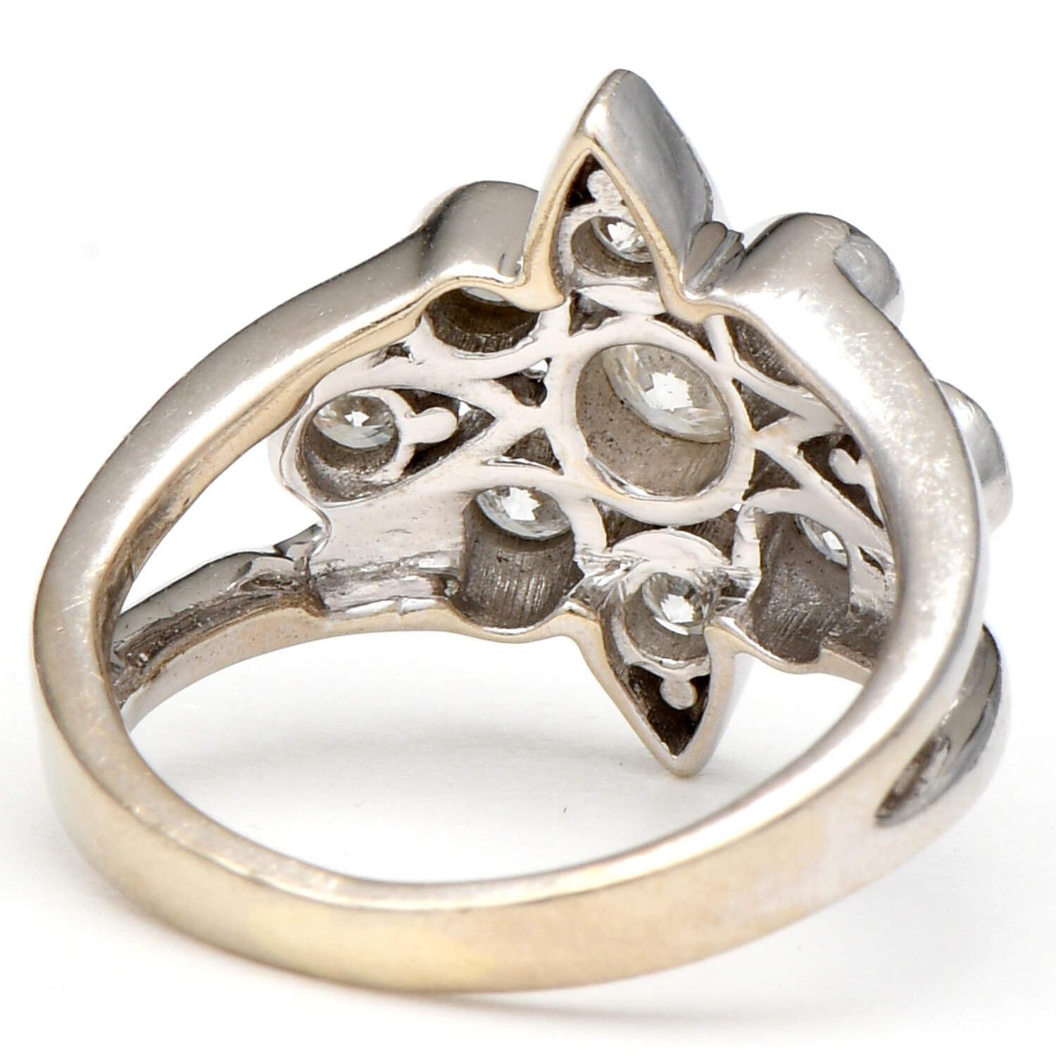 14KW Diamond(0.96) Cluster Bezel Ring-2