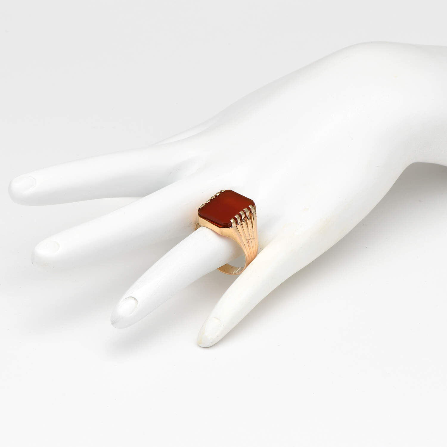 16KY Carnelian(6.65) Signet Ring-6