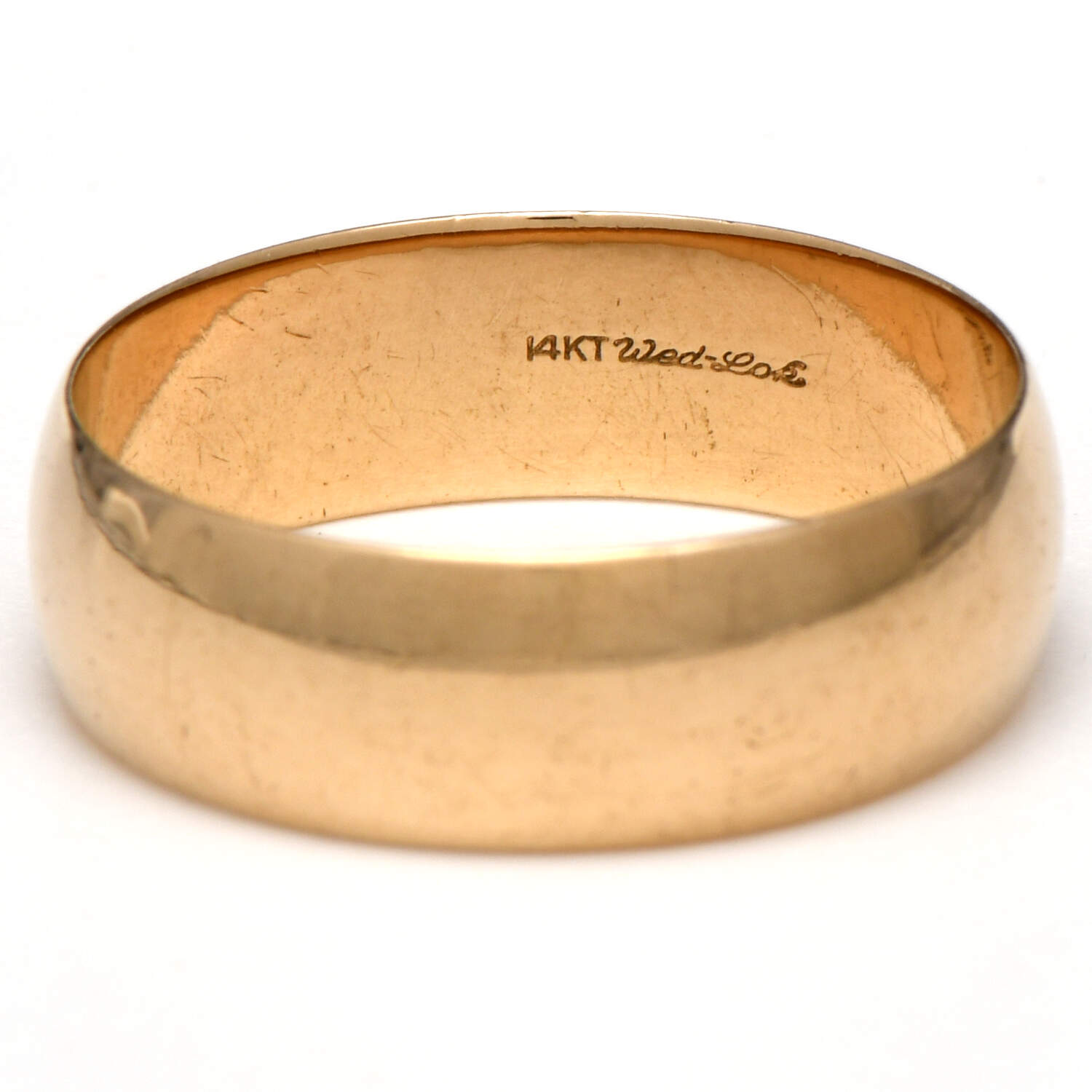 14KY Wide Polished Band Ring-2