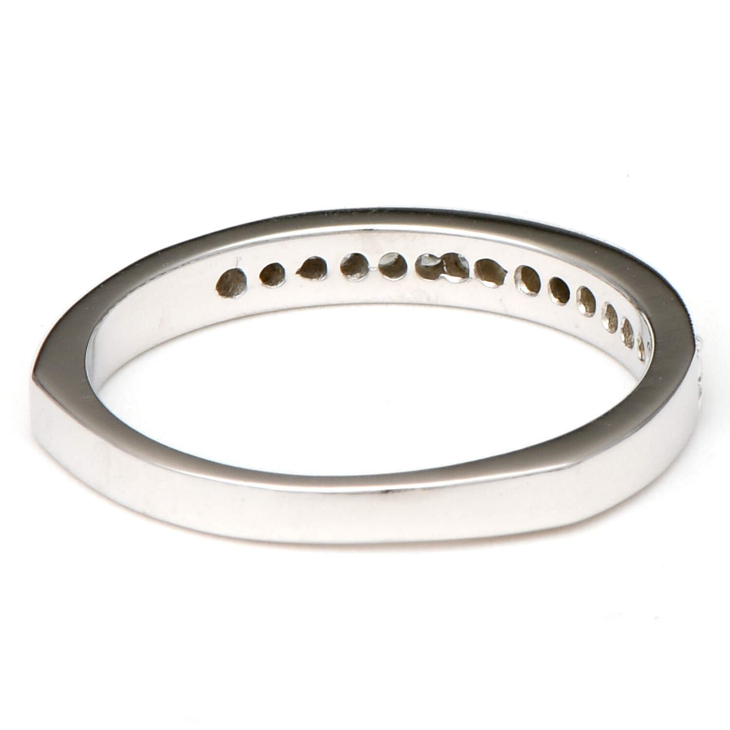 18KW Diamond(0.30) Half Eternity Band Ring-2