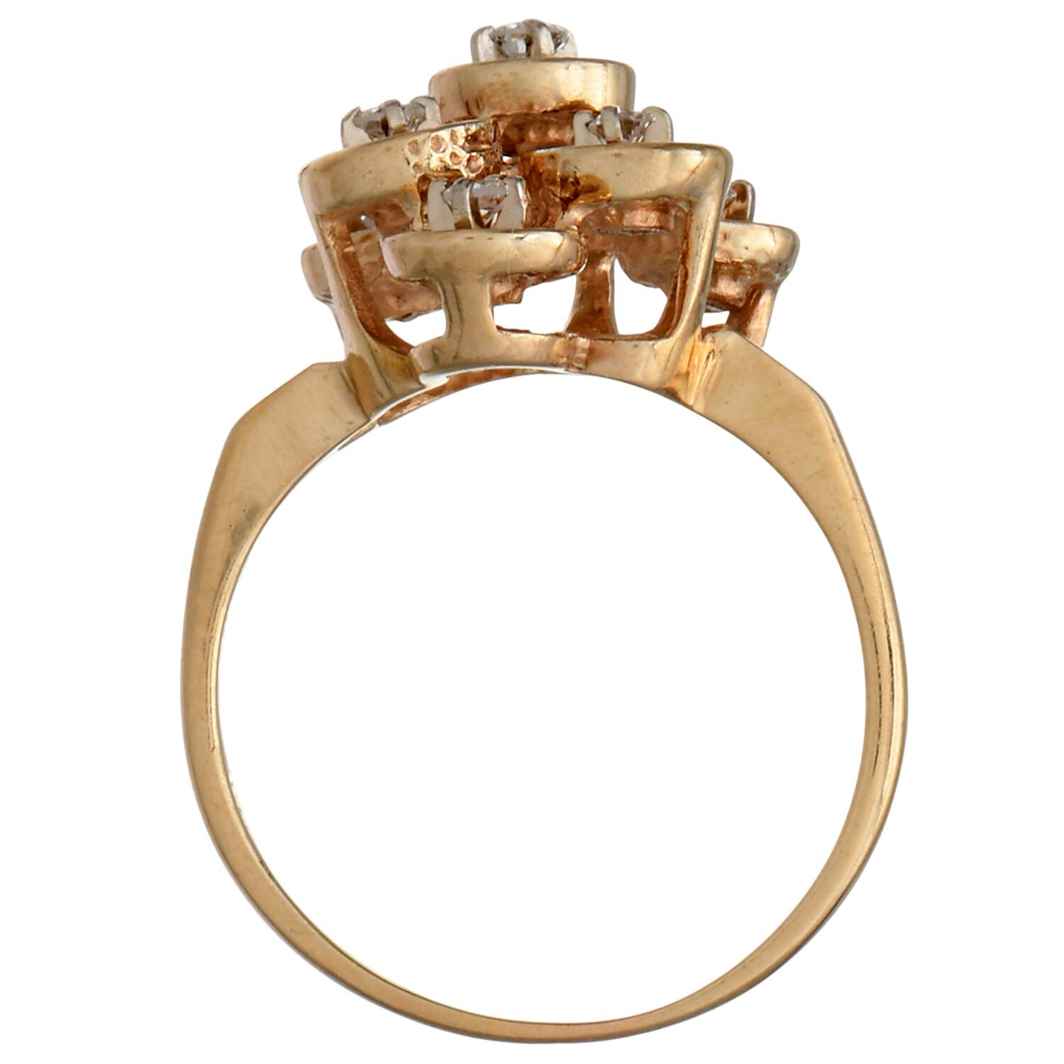 14KY Modern Diamond (0.32) Cluster Ring-5