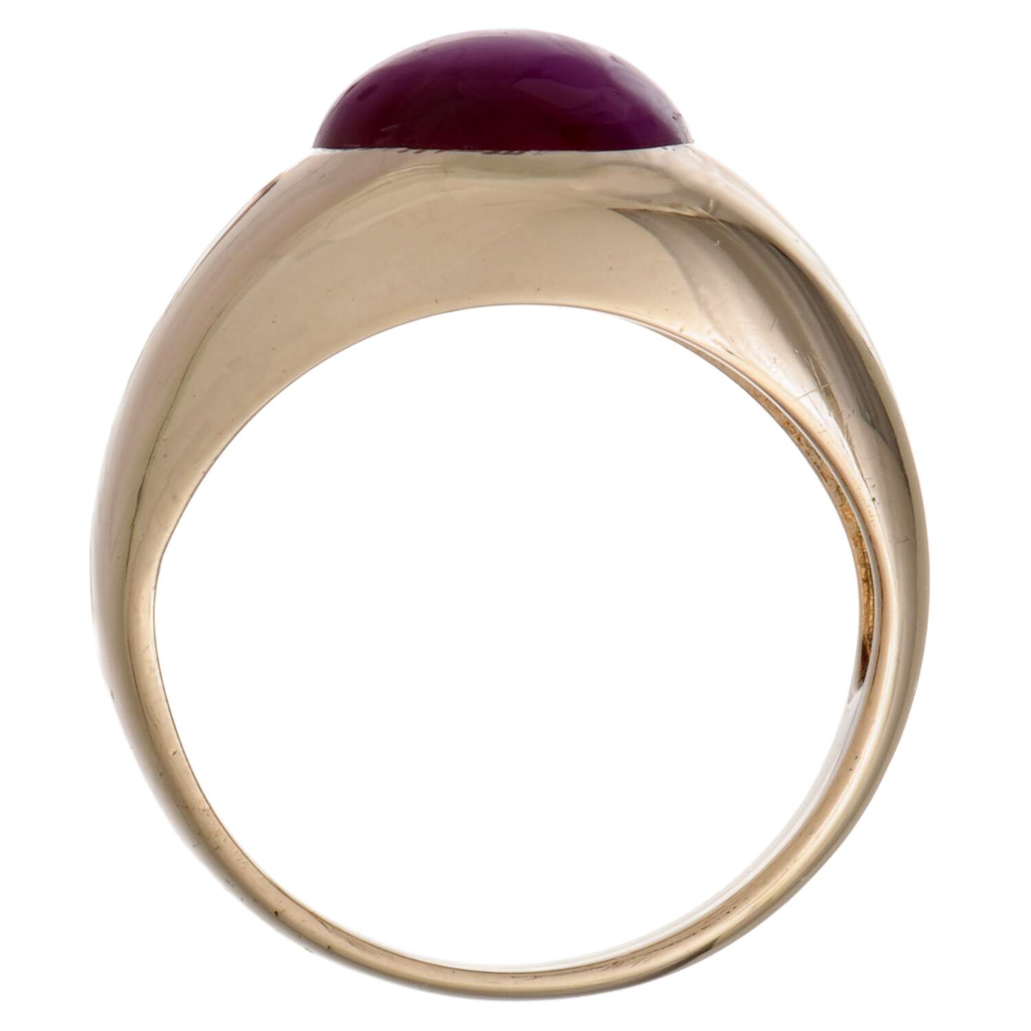 10KY Vintage Synthetic Star Ruby Band Ring-5