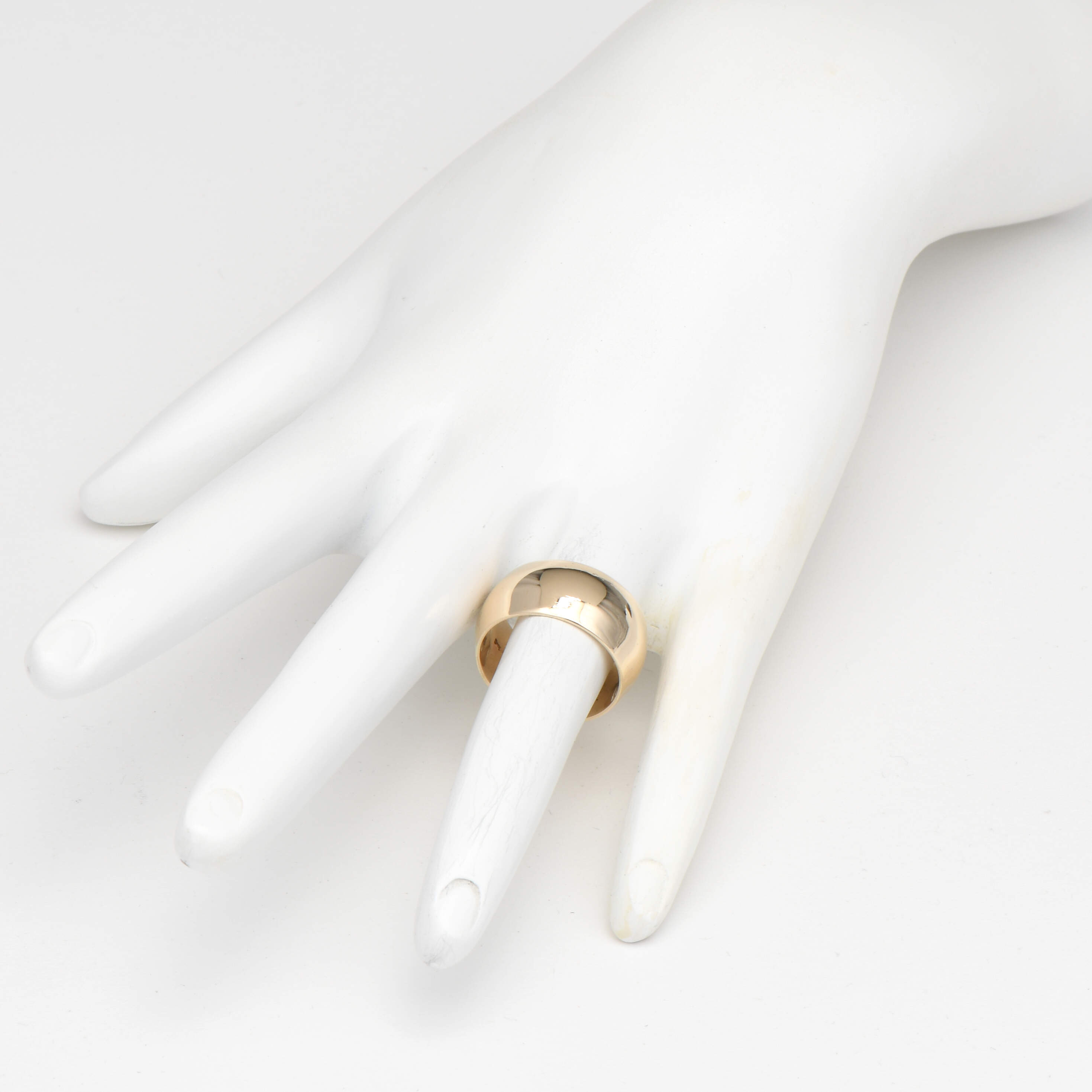 14KY Bold Polished Dome Wide Band Ring-4