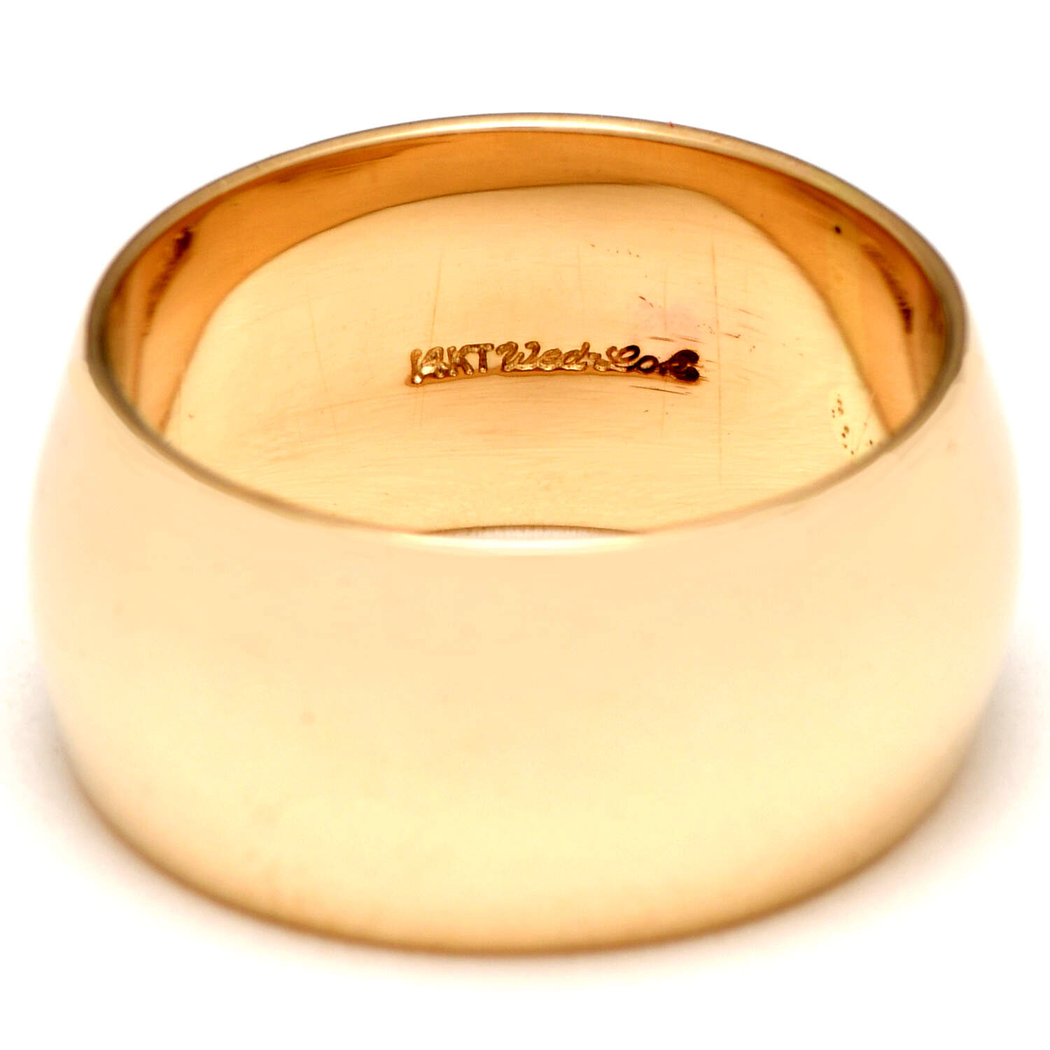 14KY Bold Polished Dome Wide Band Ring-2