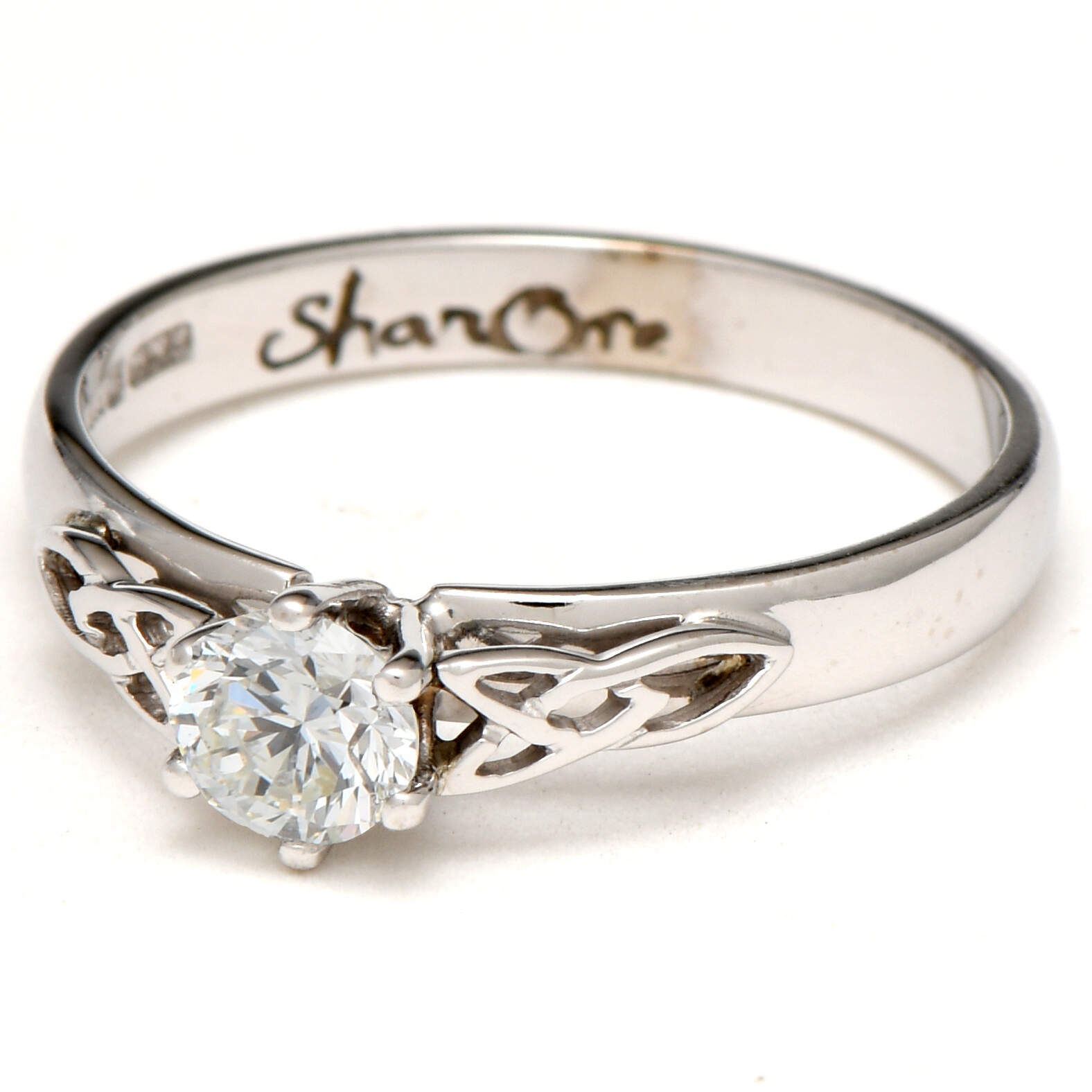 14KW Irish ShanOre Diamond (0.51) Celtic Trinity Ring-1