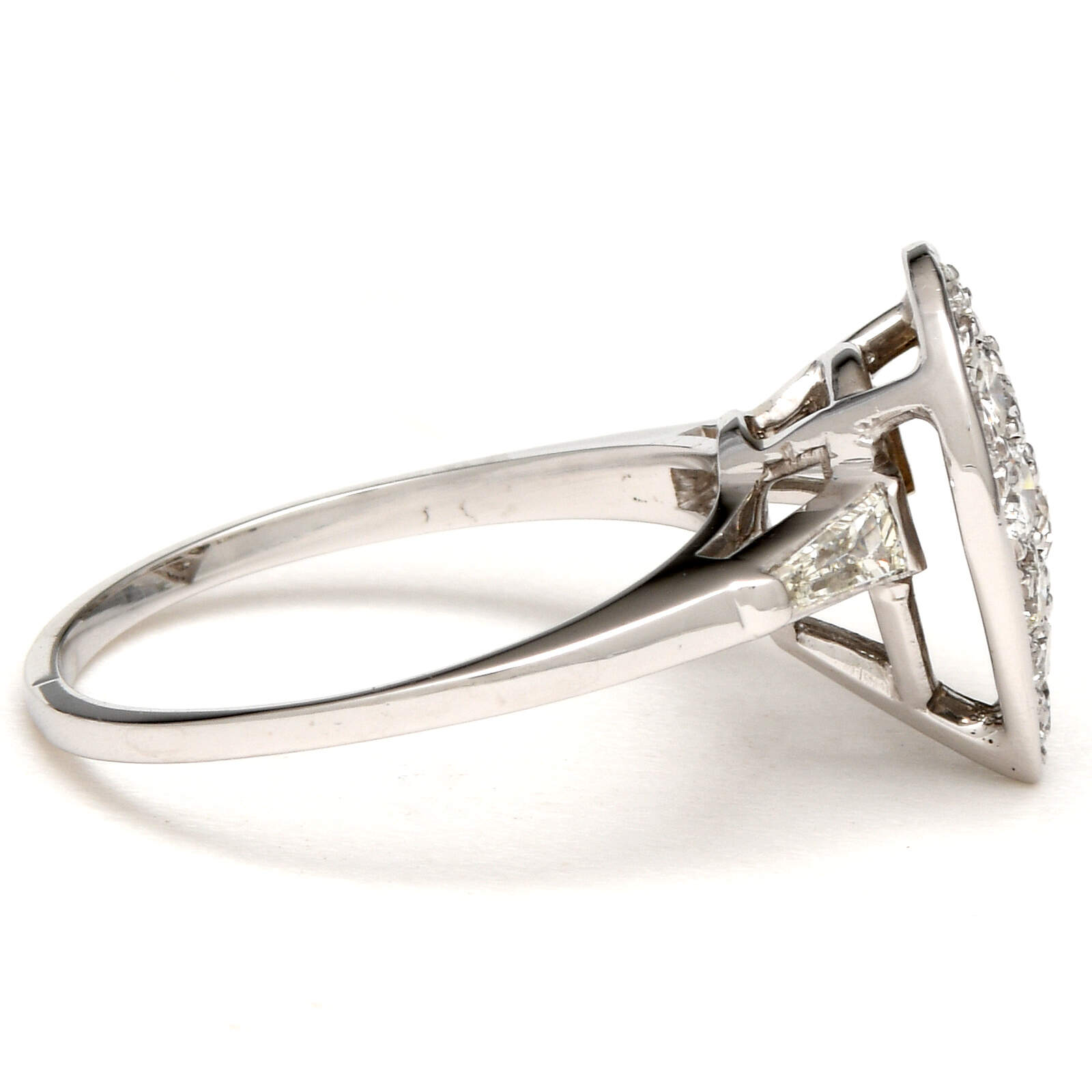 14KW Diamond (0.60) Pear Shaped Cluster Ring-4