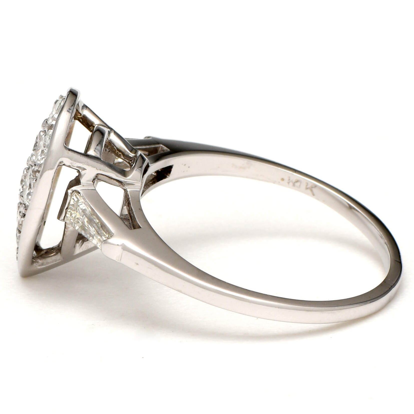 14KW Diamond (0.60) Pear Shaped Cluster Ring-3