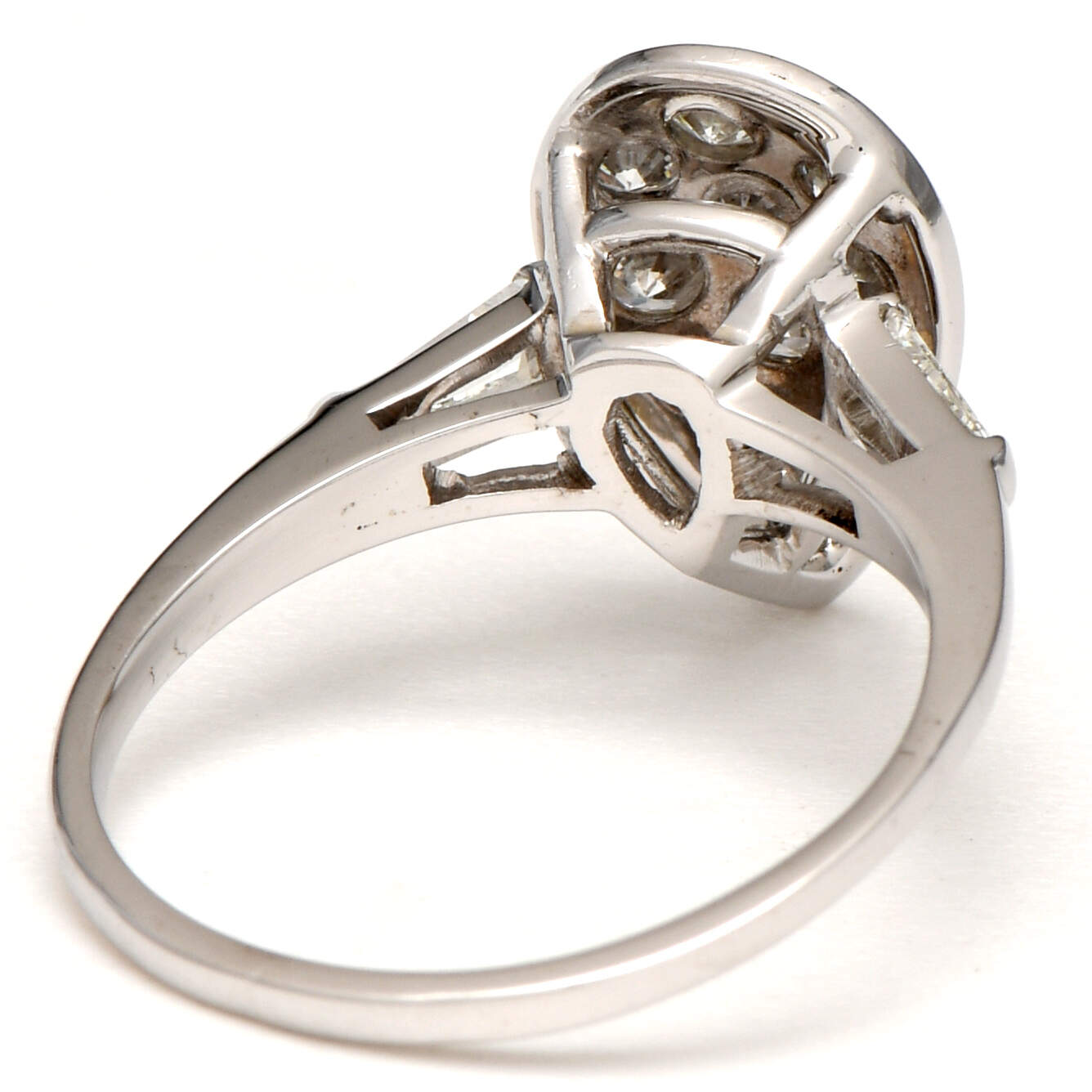 14KW Diamond (0.60) Pear Shaped Cluster Ring-2
