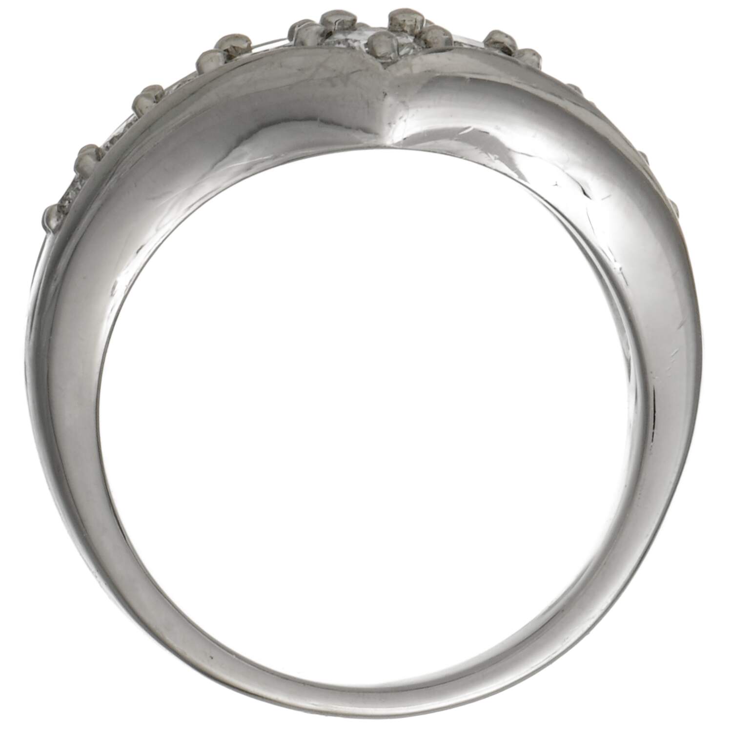 Platinum Diamond (0.80) Chevron Band Ring-5
