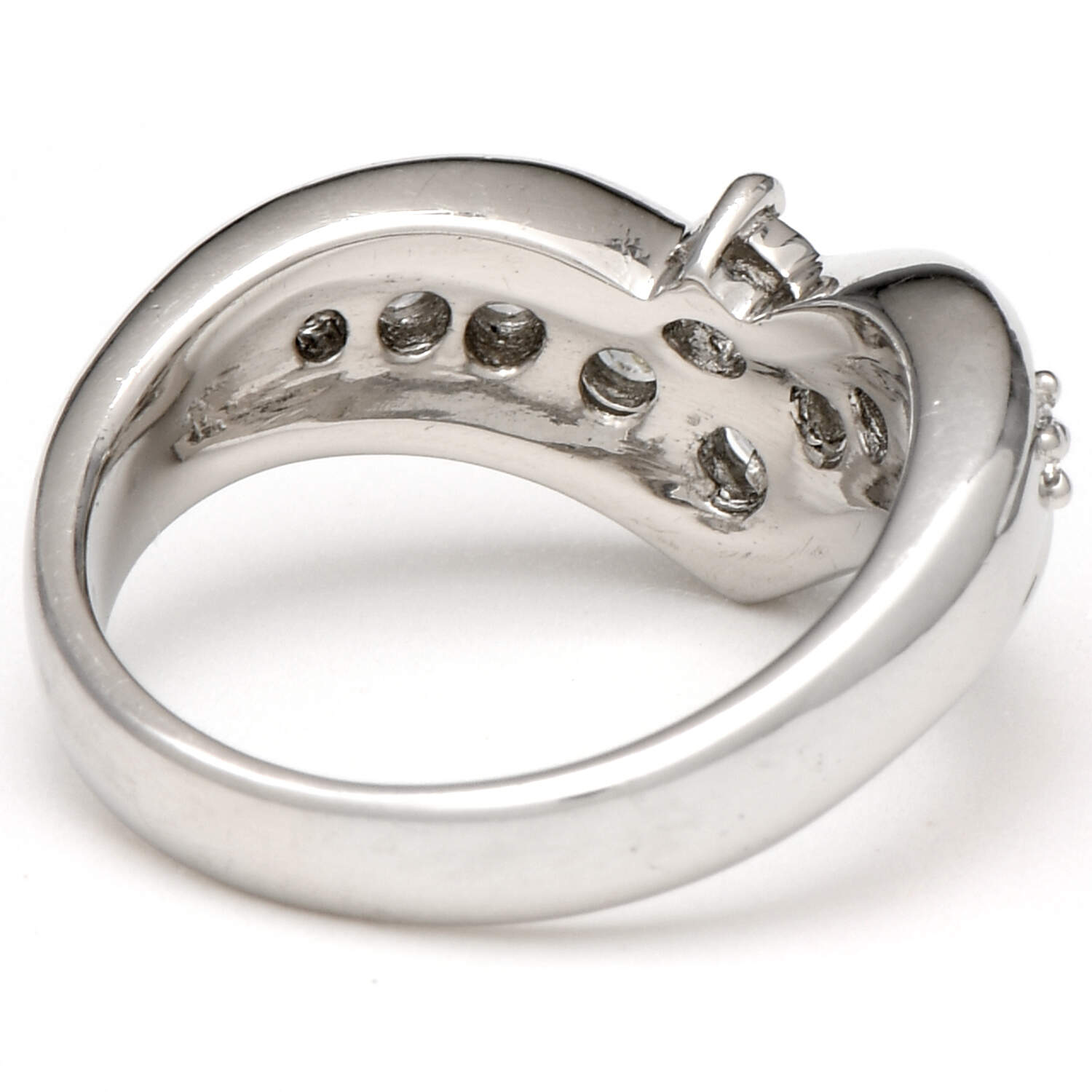 Platinum Diamond (0.80) Chevron Band Ring-2